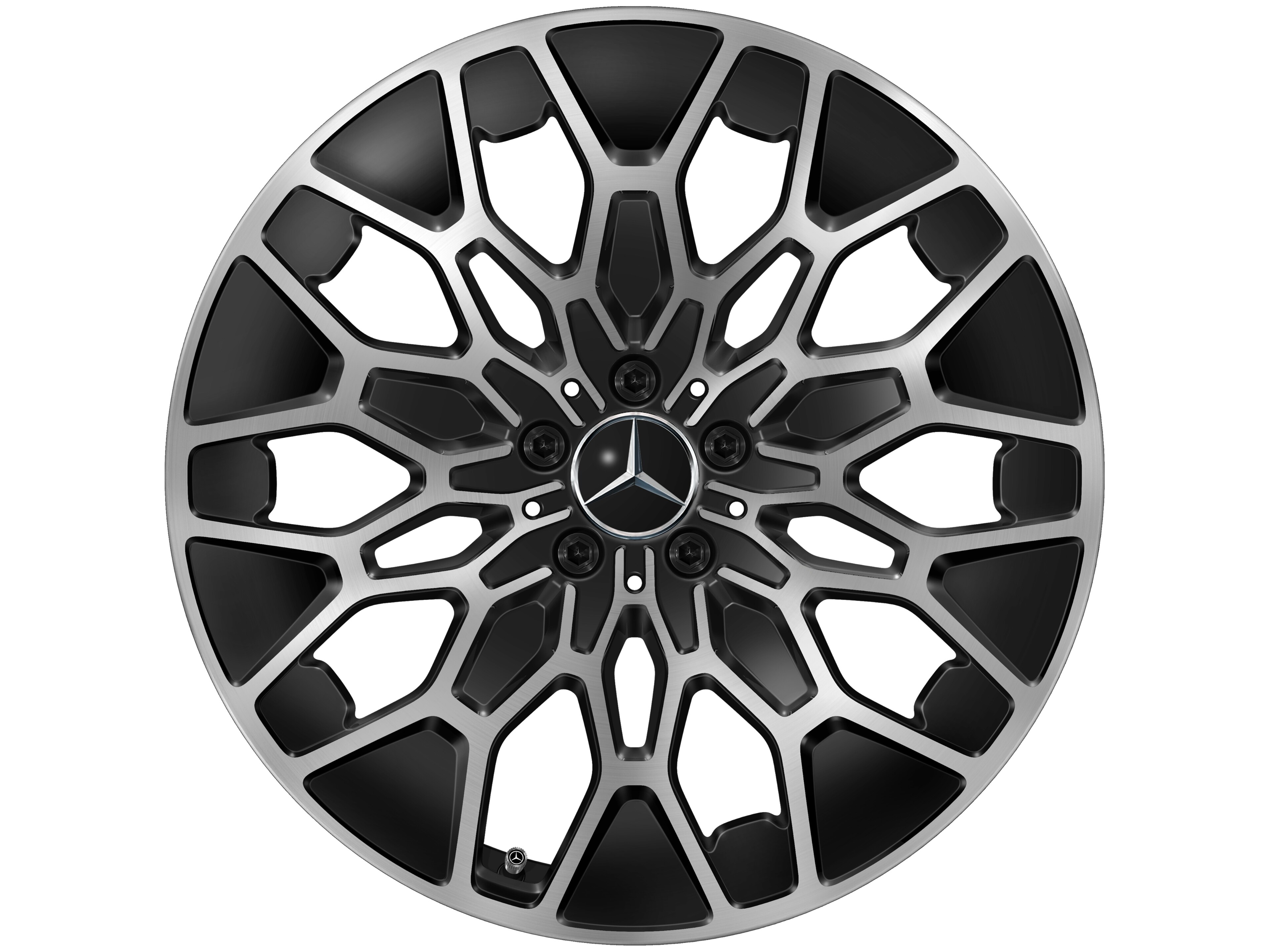 10-Y-spaaks velg, Aero, 50,8 cm (20 inch) - 8 J x 20 ET 32,7, zwart, glanzend gepolijst