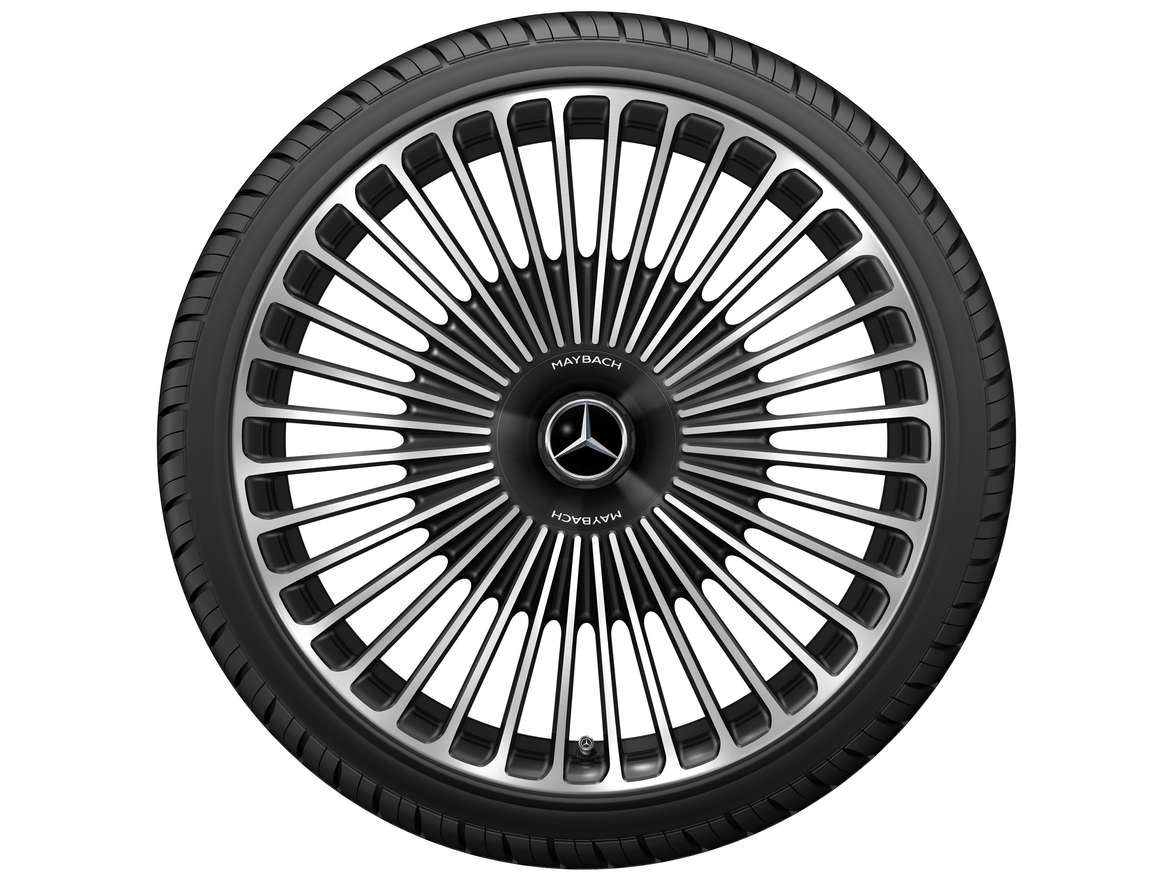 Gesmede AMG-velg met multispaakdesign, 53,3 cm (21 inch) - 9,5 J x 21 ET 56,1, zwart, glanzend gepolijst