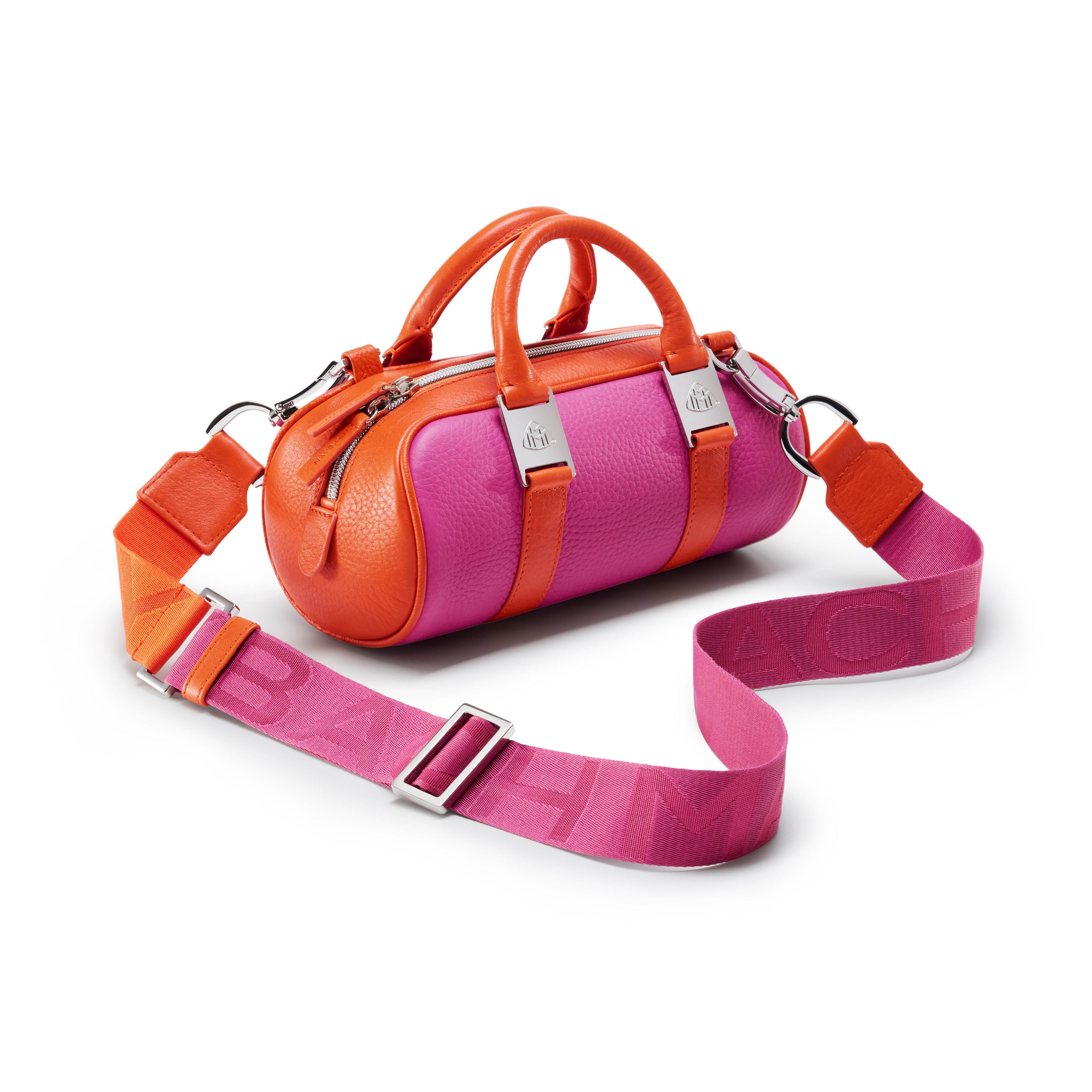 Handtas dames, Mercedes-Maybach - roze / oranje, Leder