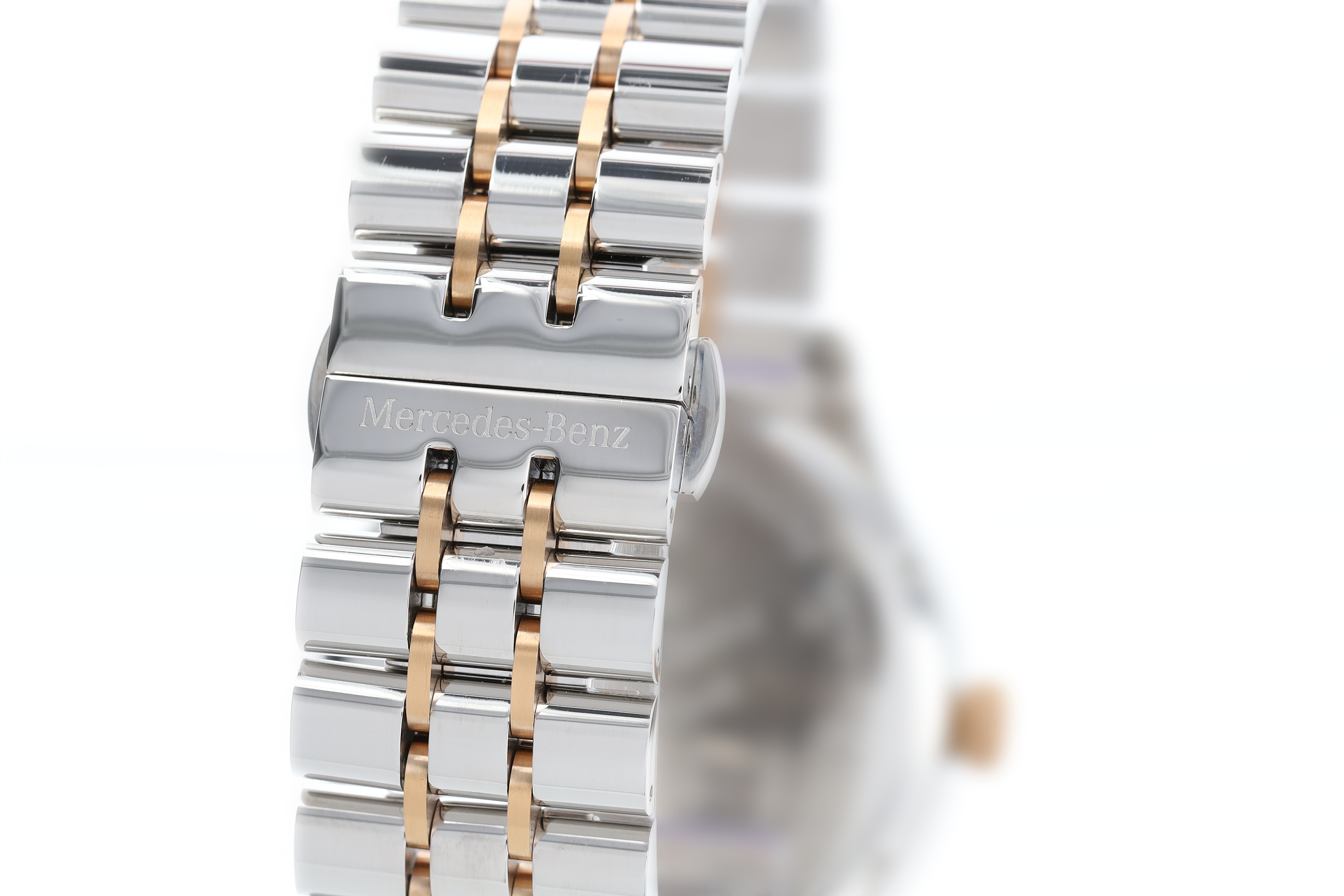 Horloge heren, Classic, Elegance - zwart / zilverkleurig / Roségoudkleurig, edelstaal