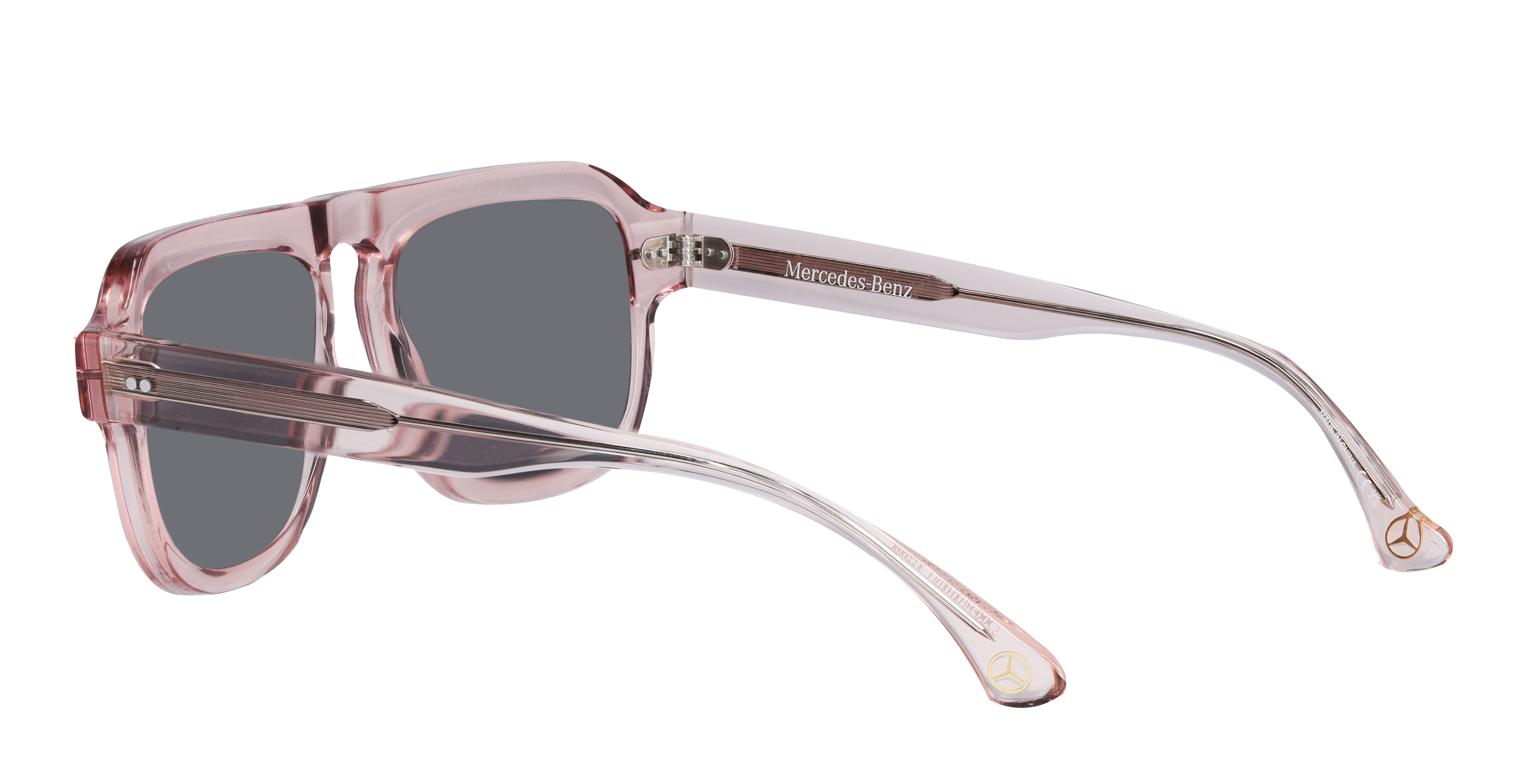 Zonnebril, Unisex - roségoud / bronskleurig, Acetaat, doorzichtig