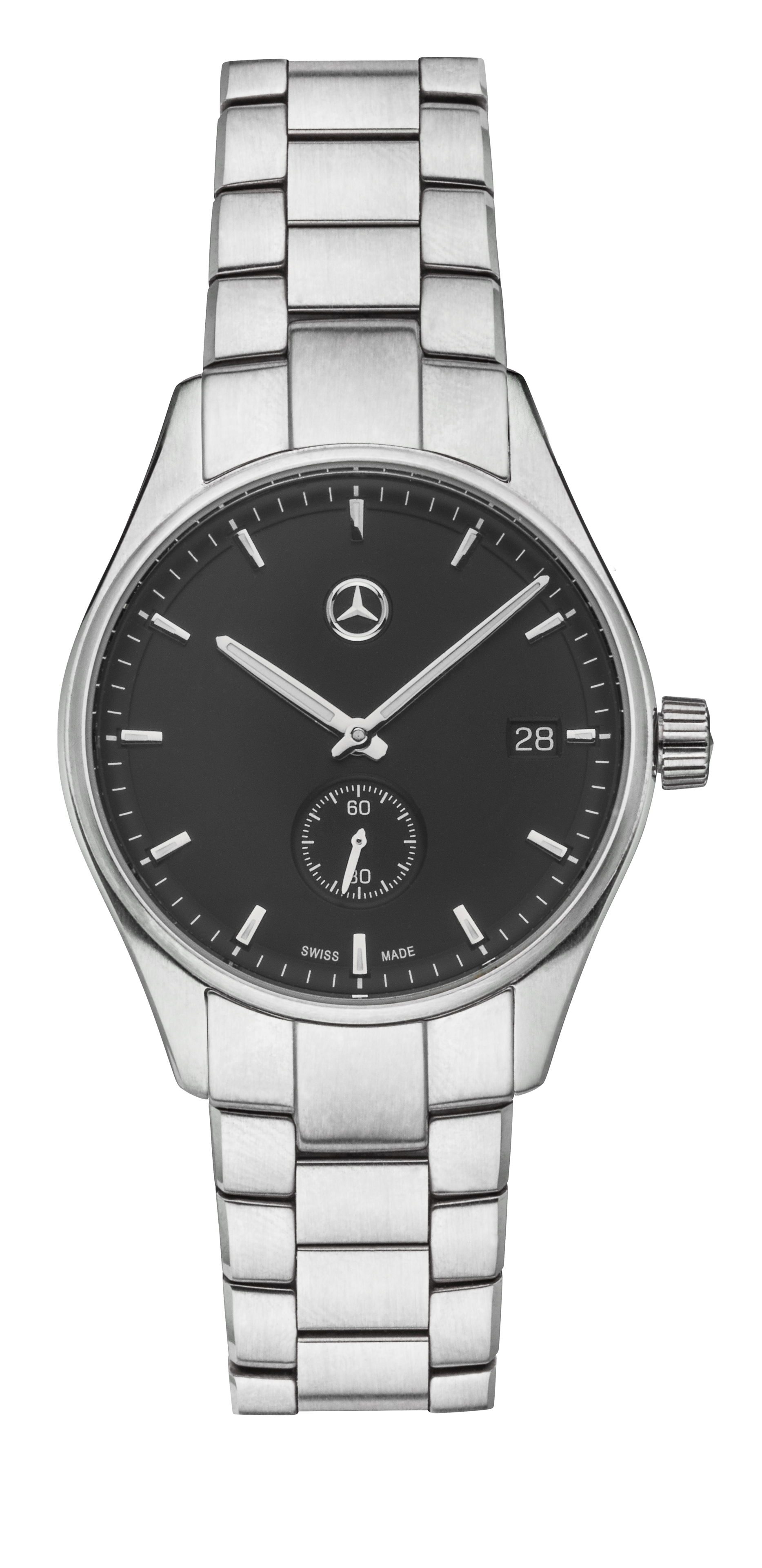Horloge, Dames, Mercedes-Benz, Business - zwart / zilverkleurig, edelstaal