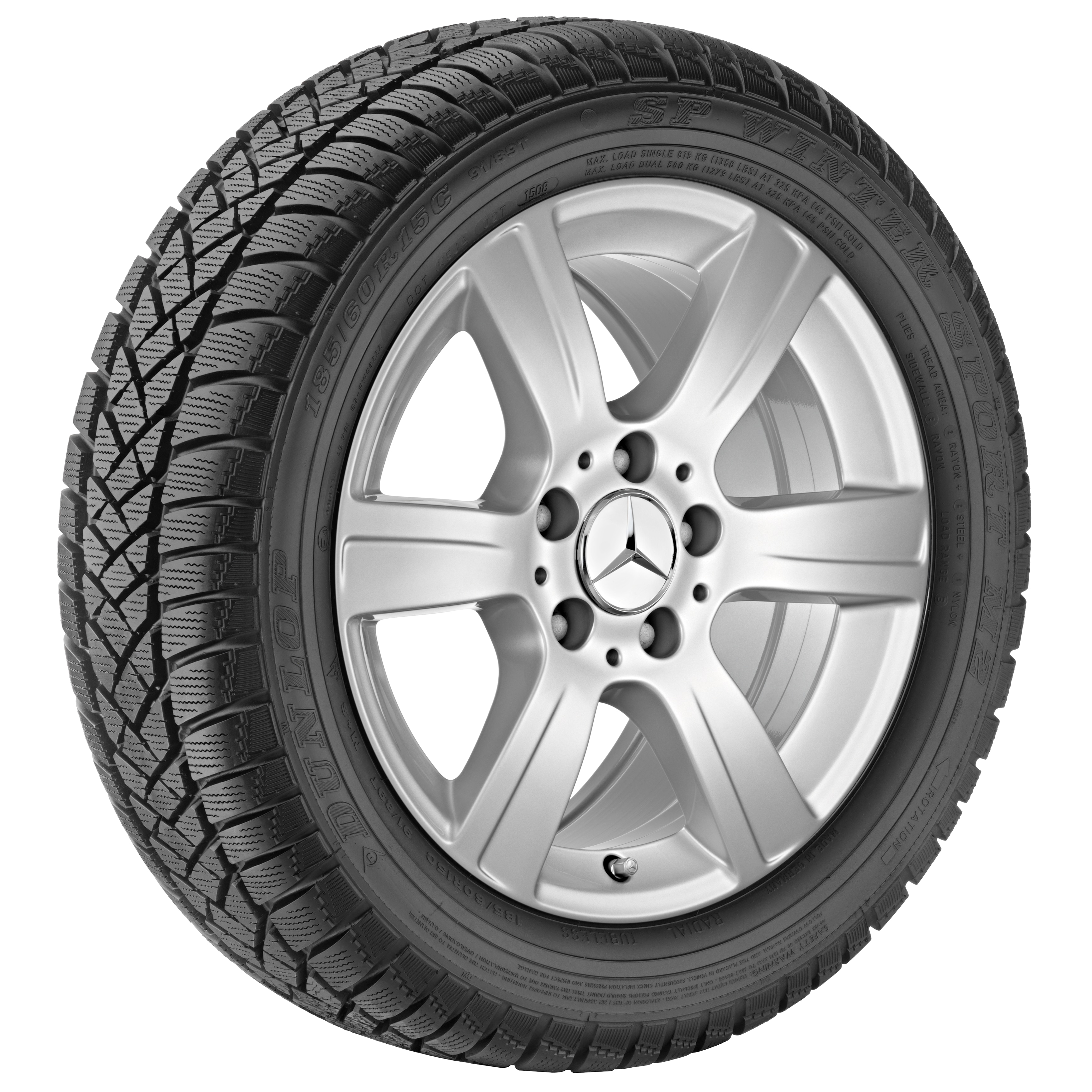 6-spaaks wiel, 40,6 cm (16 inch) - 7,5 J x 16 ET 45,5, titaanzilver