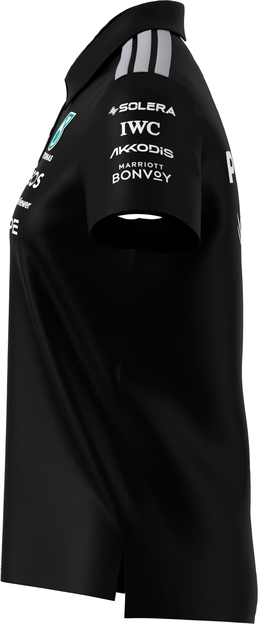 Poloshirt dames, Team, Mercedes-AMG F1 - zwart, XS