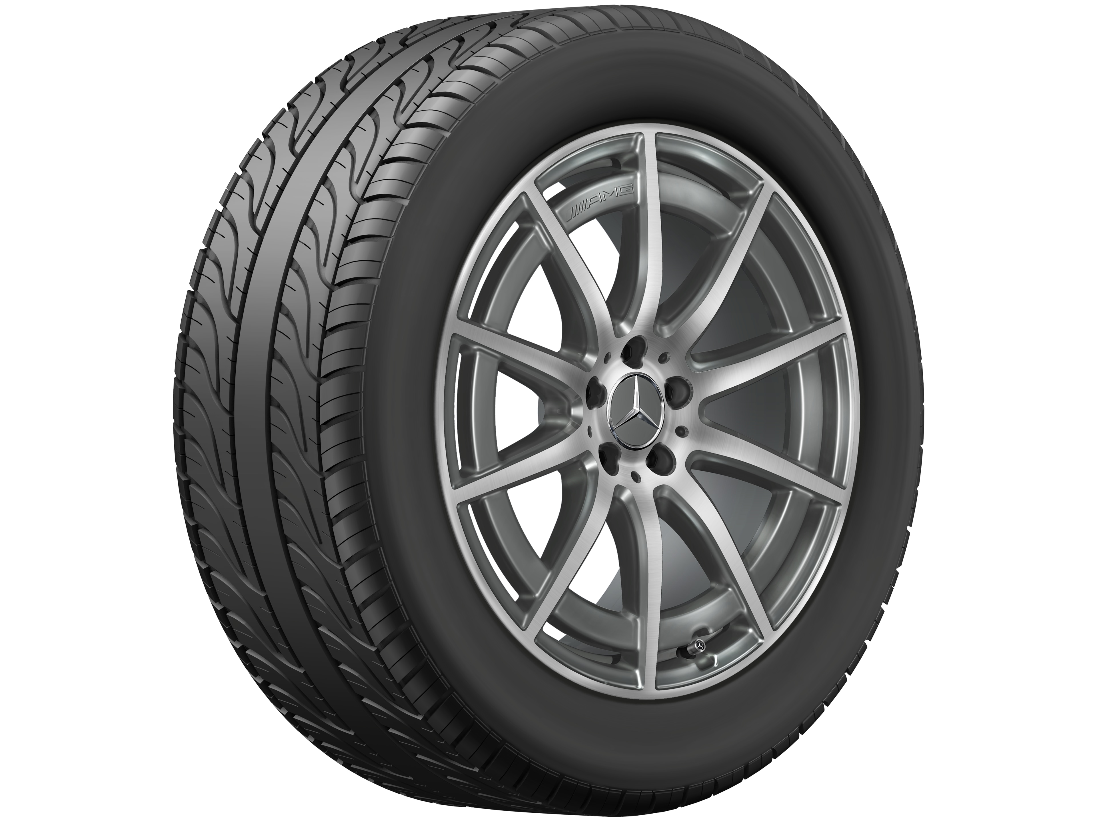 Tienspaaks AMG-wiel, 50,8 cm (20 inch) - 9,5 J x 20 ET 45, tantaalgrijs, glanzend gepolijst