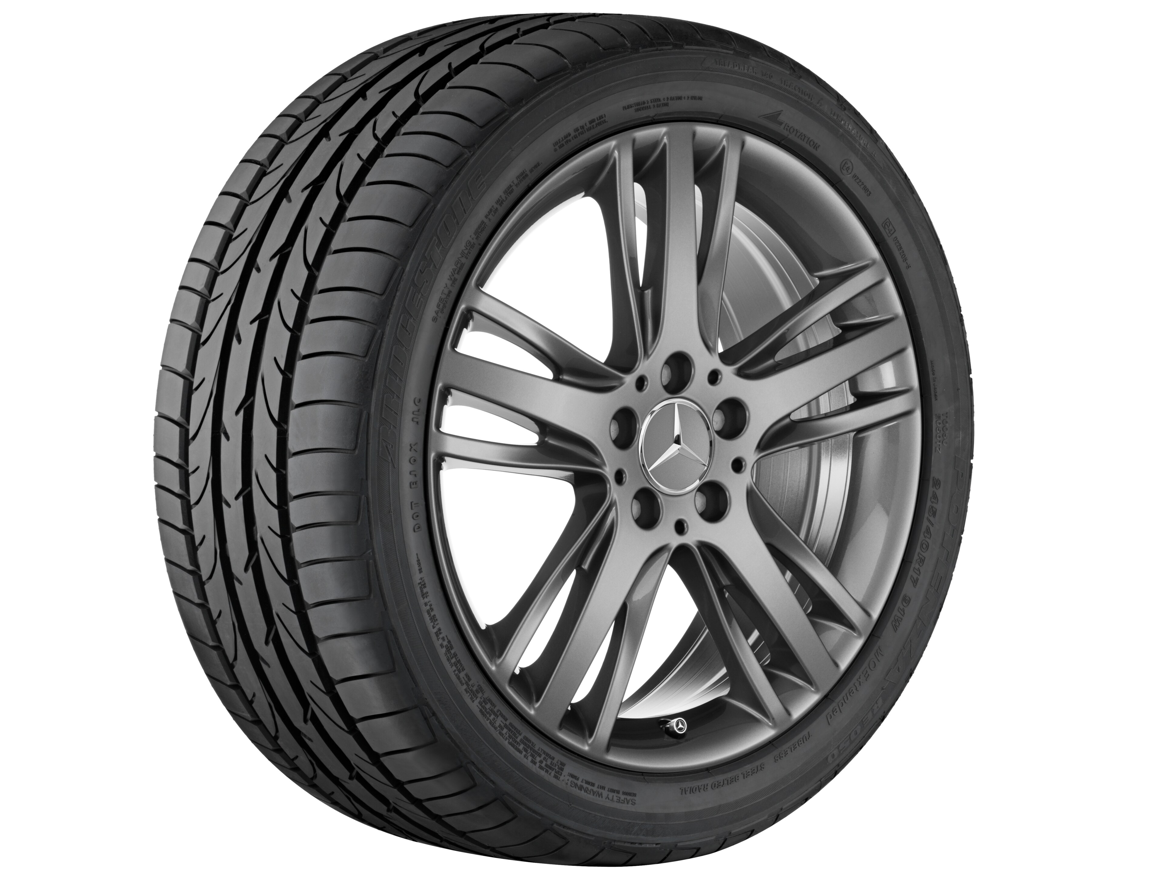 Vijf-driespaaks wiel, 45,7 cm (18 inch) - 7,5 J x 18 ET 52, tremoliet metallic, gespoten