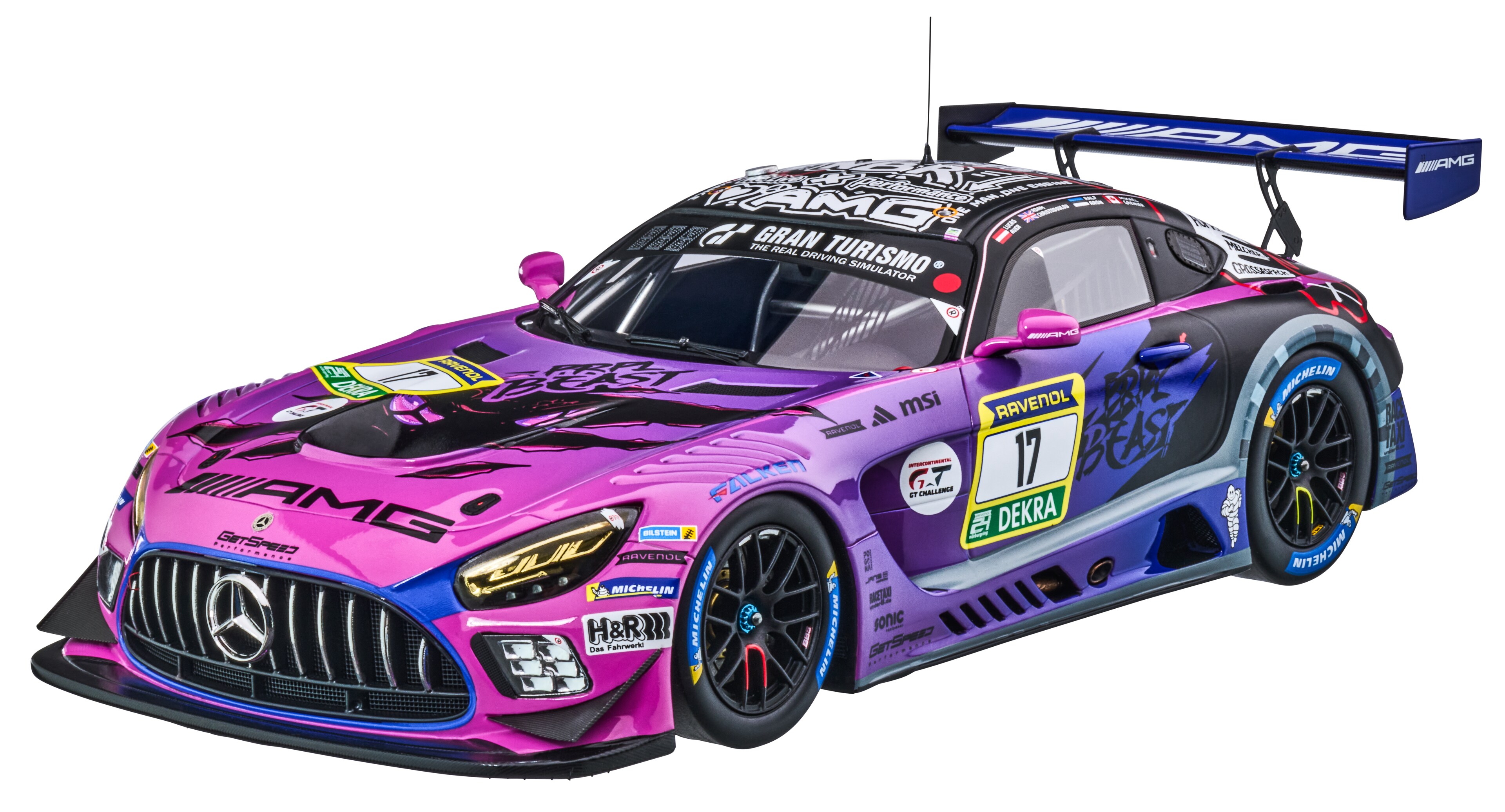 Mercedes-AMG GT3, ADAC RAVENOL 24h Nürburgring 2025, C190 - lila, Minimax, 1:18