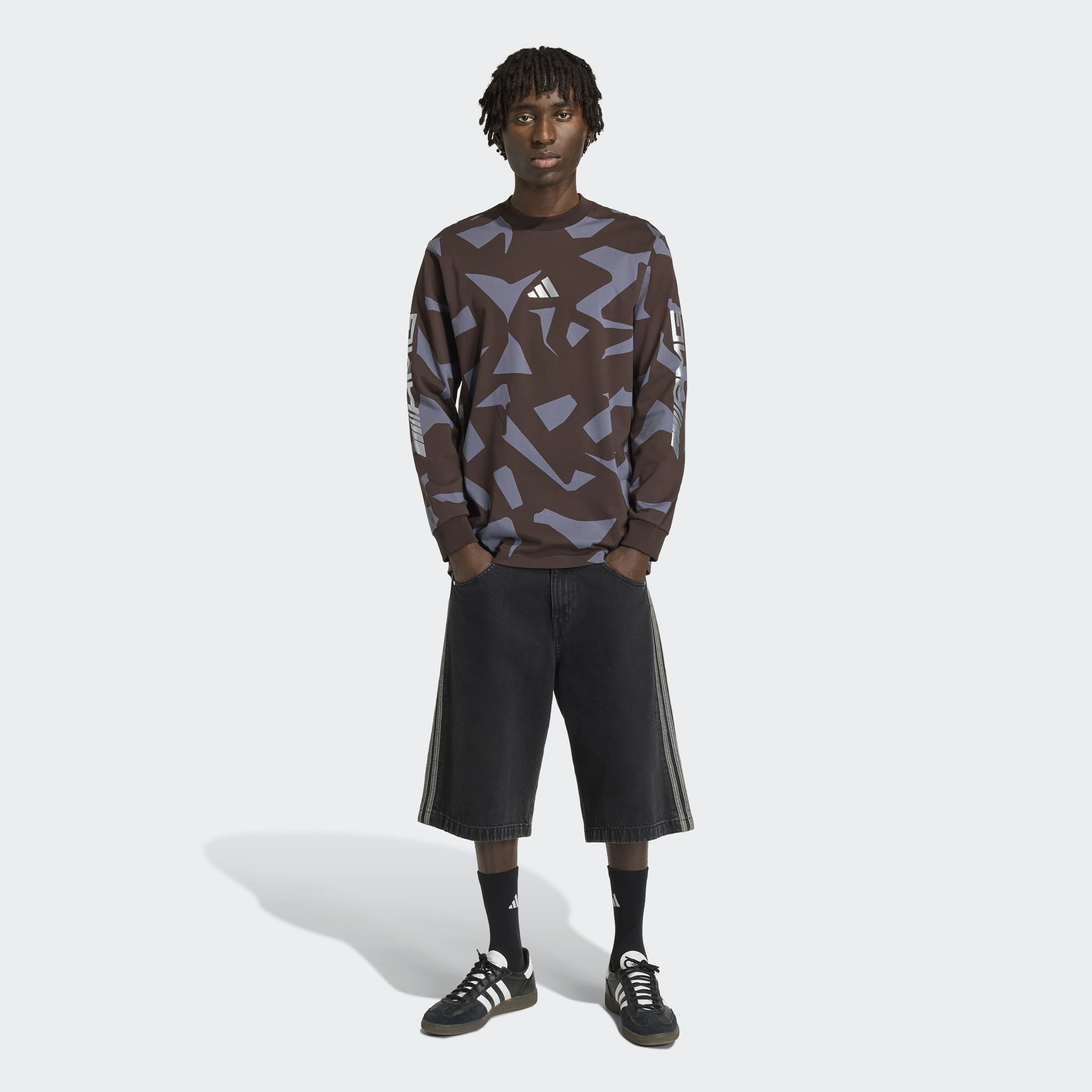 AMG-longsleeve, Unisex - Donkerbruin, XS