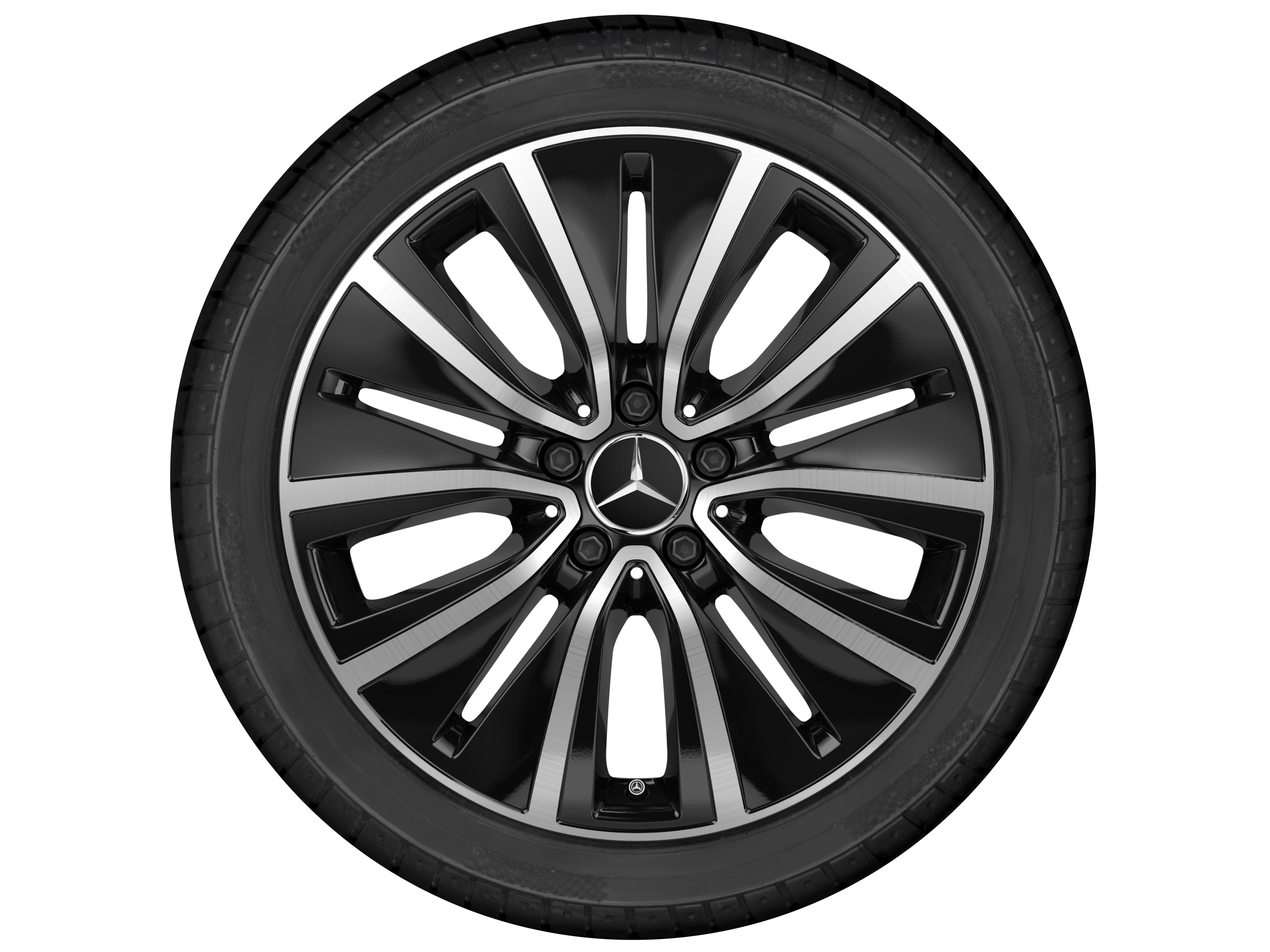 Tiengaats wiel, 45,7 cm (18 inch) - 8 J x 18 ET 33, zwart, glanzend gepolijst