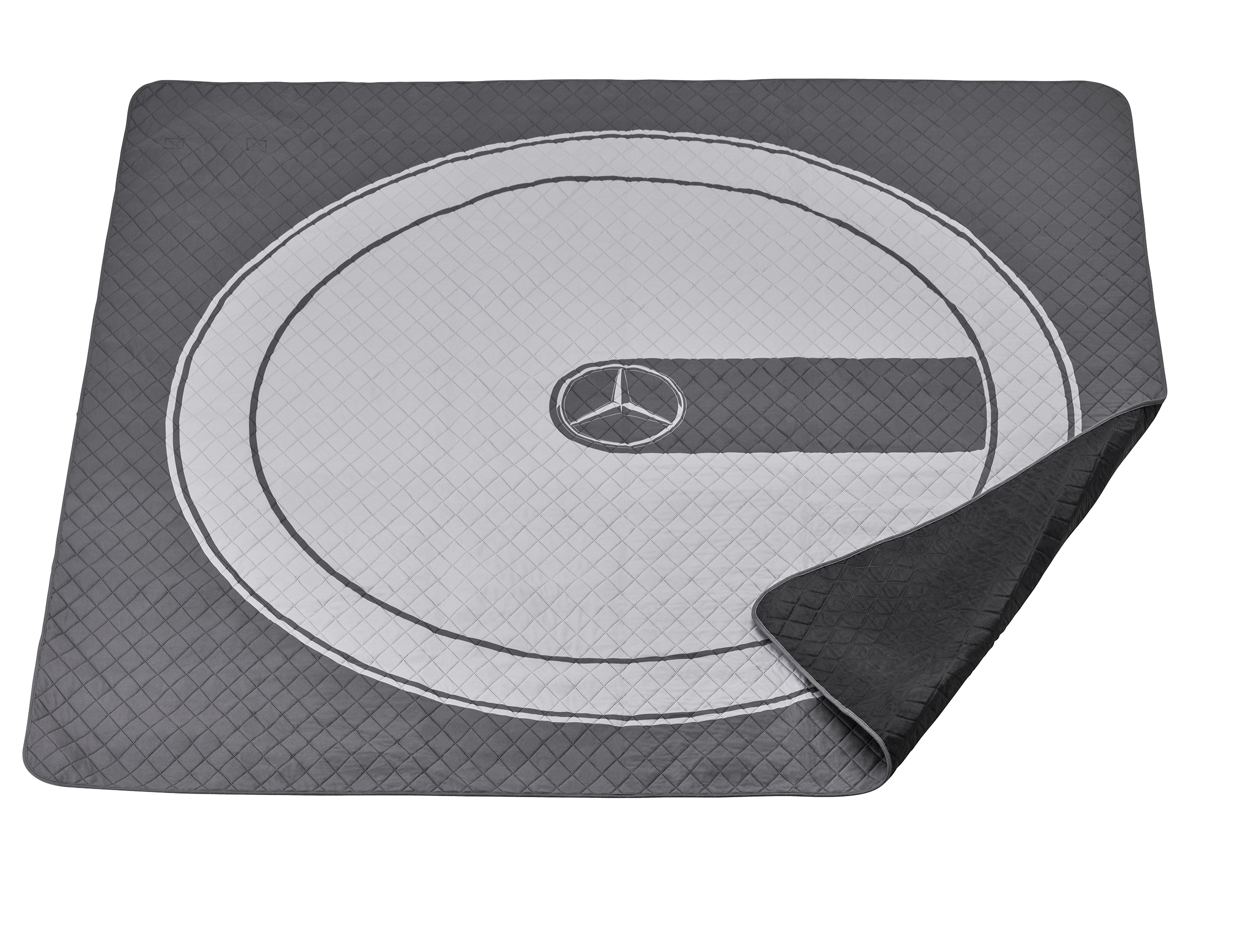 Picknickdecke, G-Klasse - titangrau / hellgrau, Polyester