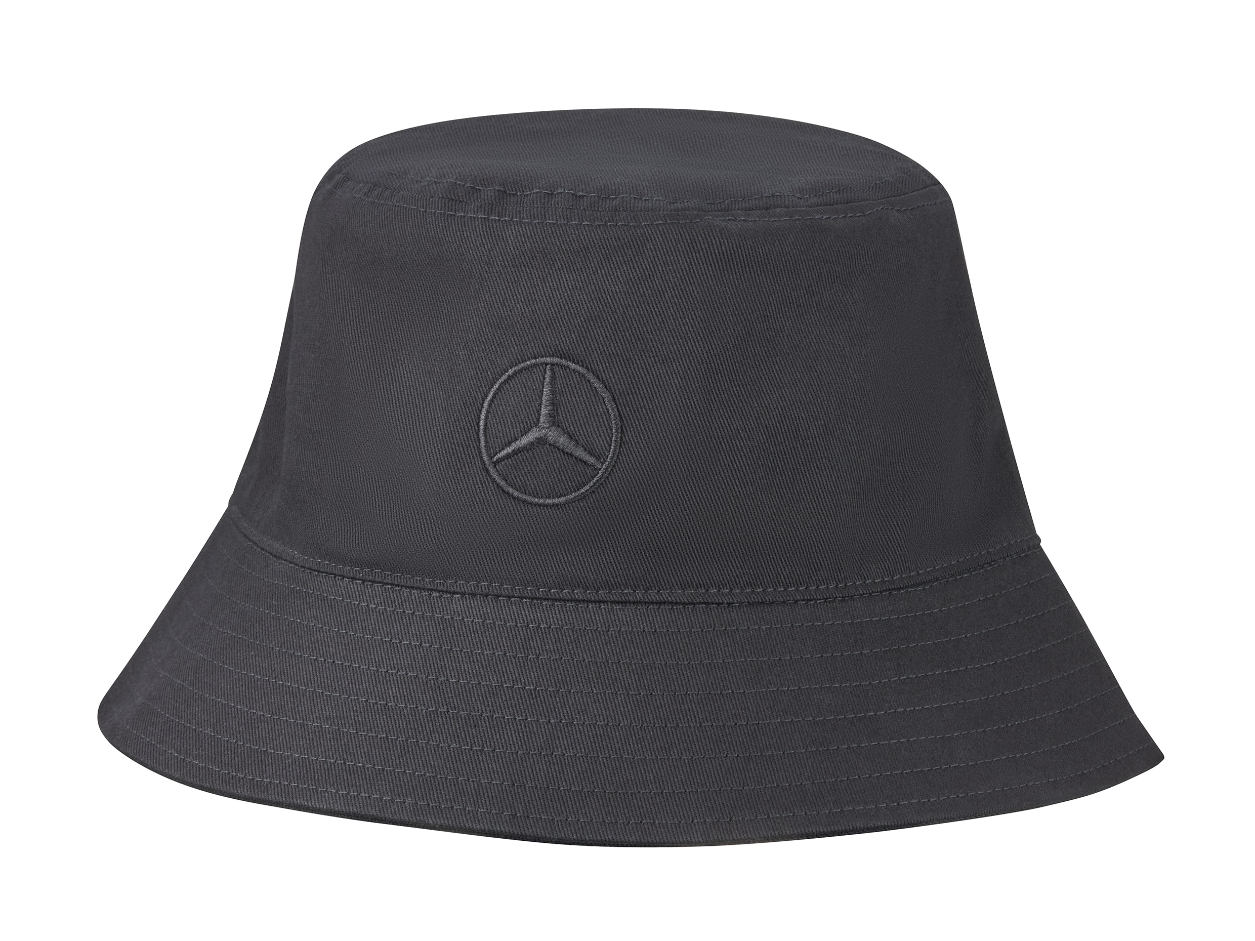 Bucket hat - zwart, Katoen (biologisch)