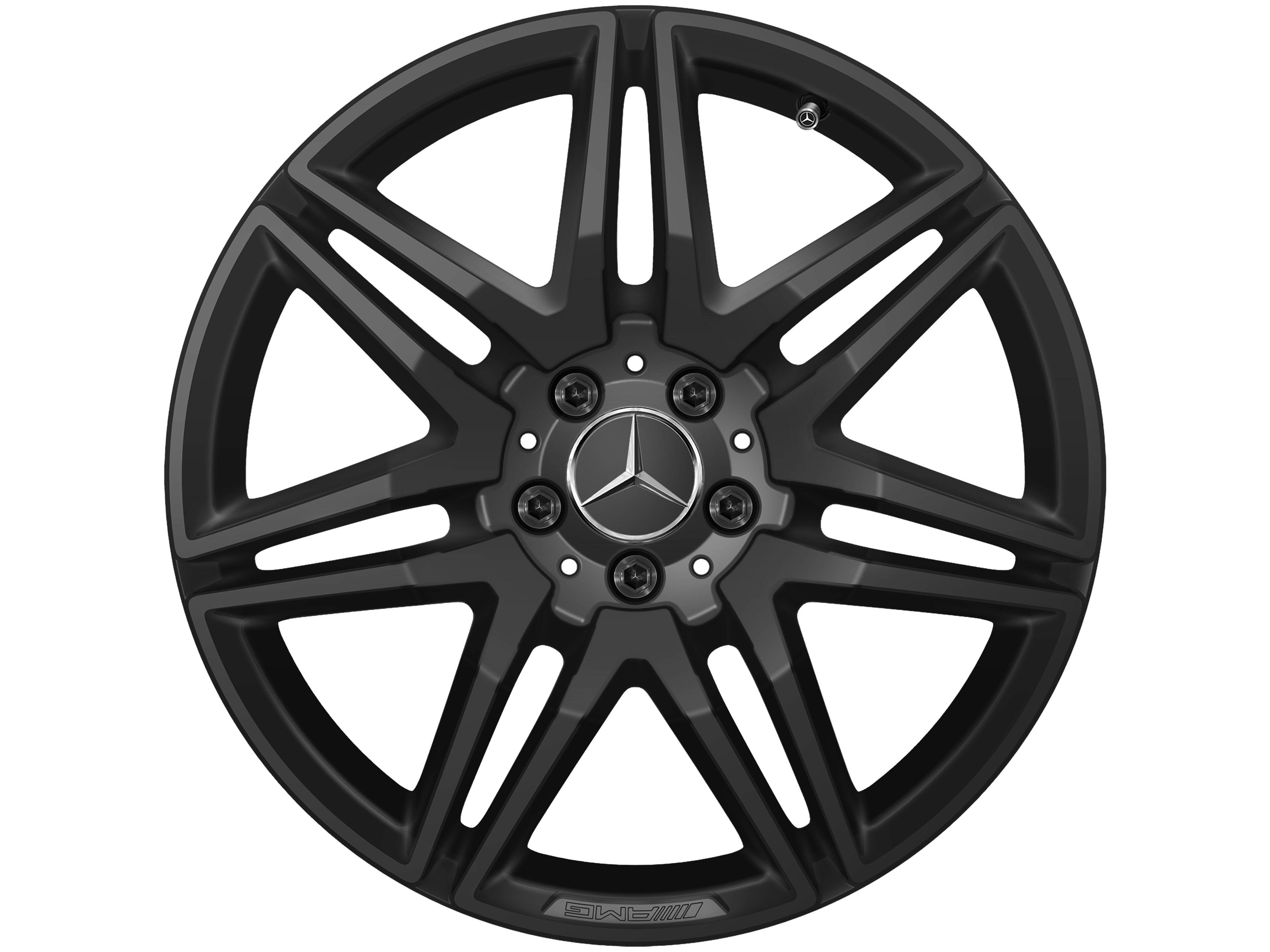 Zeven-dubbelspaaks AMG-wiel, 48,3 cm (19 inch) - 8 J x 19 ET 52, zwart, glanzend