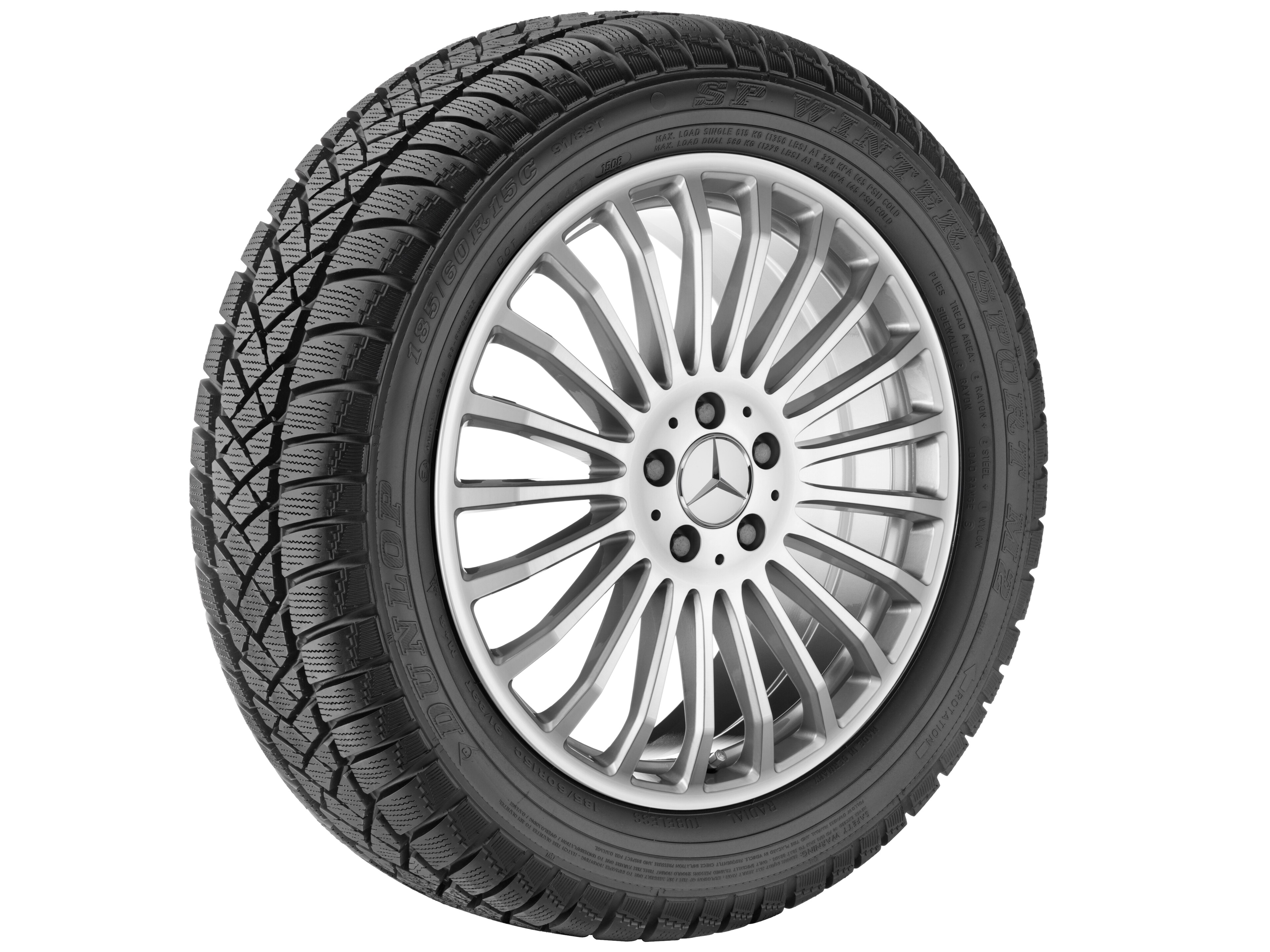 21-spaaks wiel, 48,3 cm (19 inch) - 8 J x 19 ET 67, titaanzilver, glanzend gepolijst