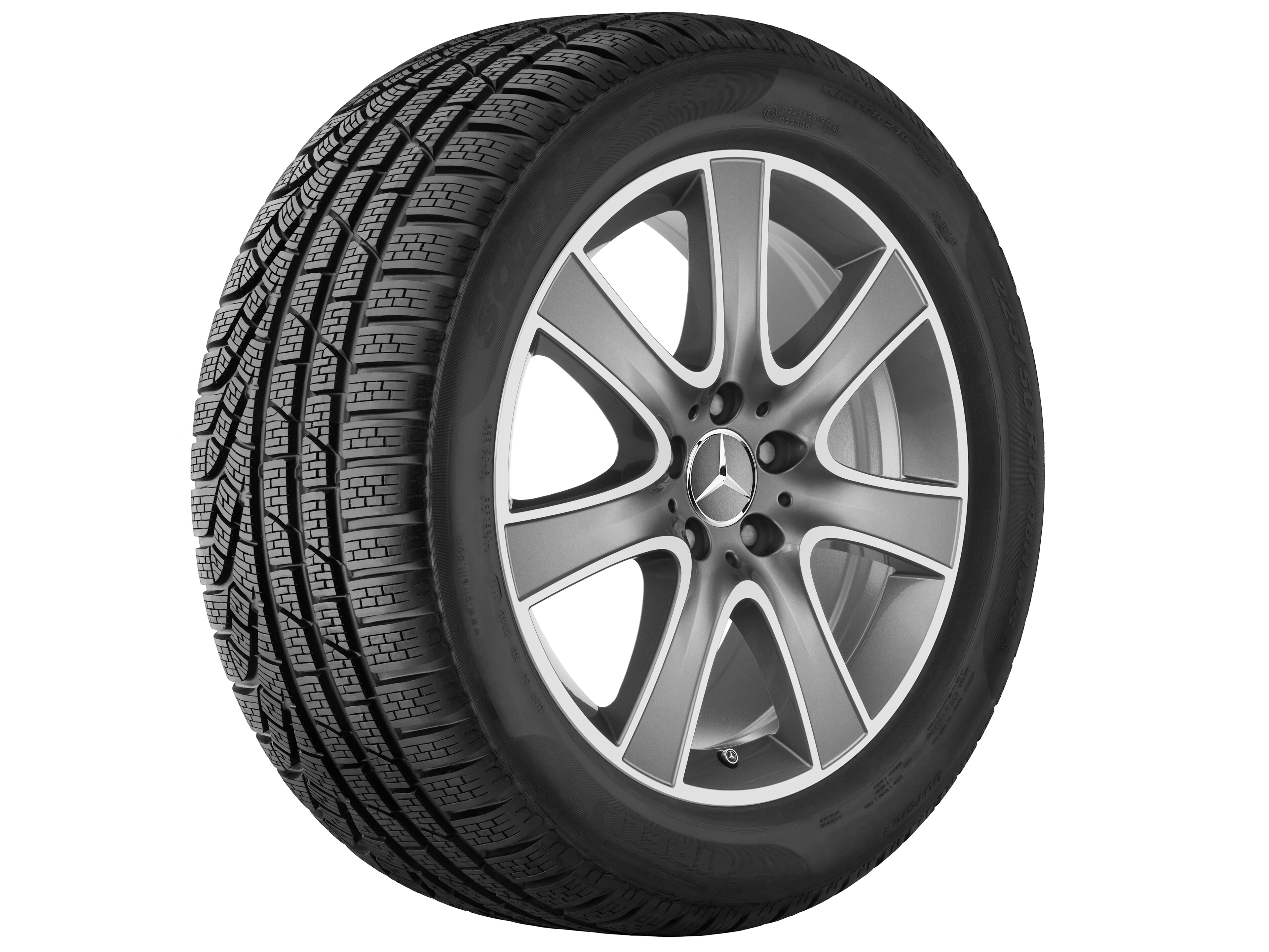 7-spaaks wiel, 45,7 cm (18 inch) - 8 J x 18 ET 41, himalayagrijs, glanzend gepolijst