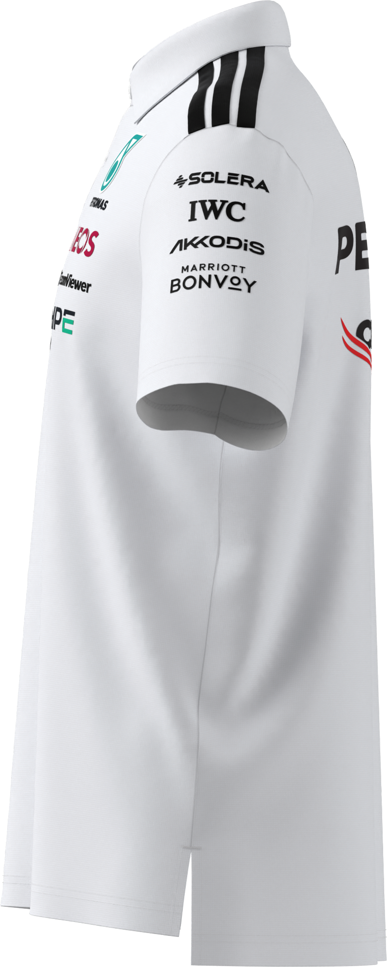 Poloshirt heren, Team, Mercedes-AMG F1 - wit, L