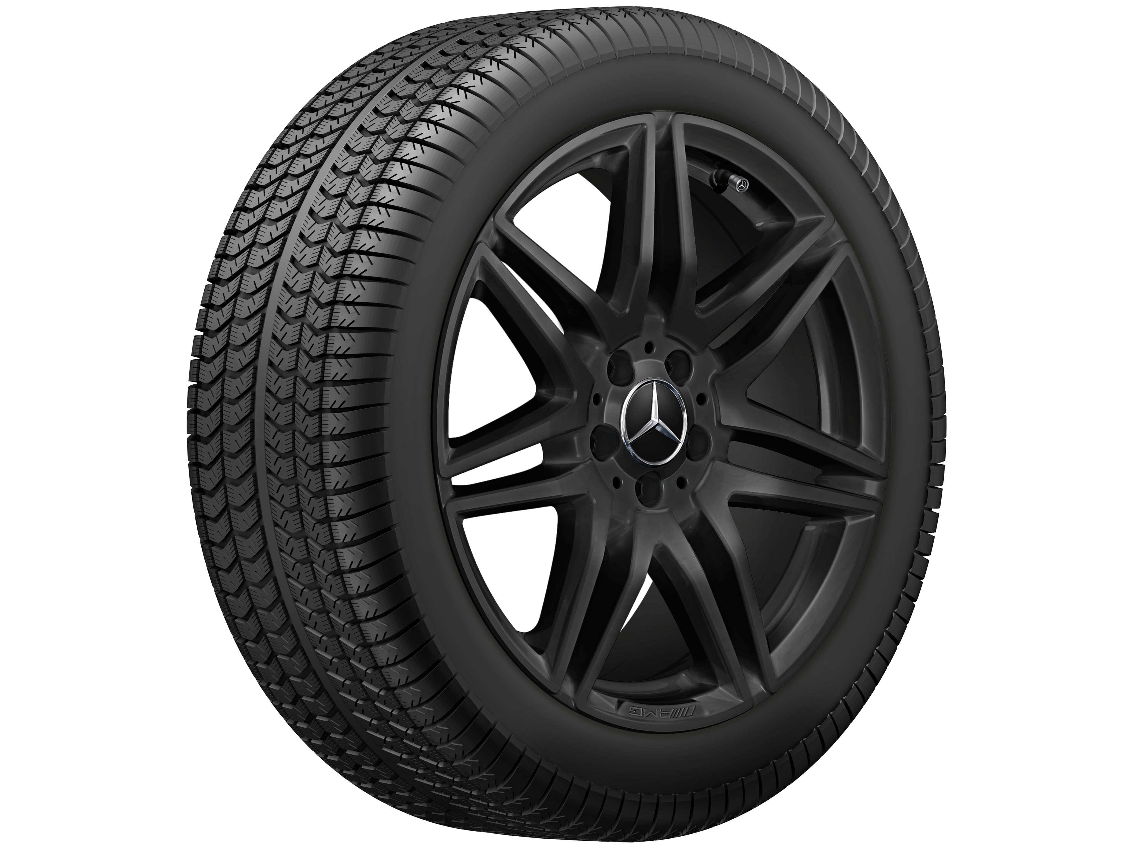 Zeven-dubbelspaaks AMG-wiel, 48,3 cm (19 inch) - 8 J x 19 ET 52, zwart, glanzend