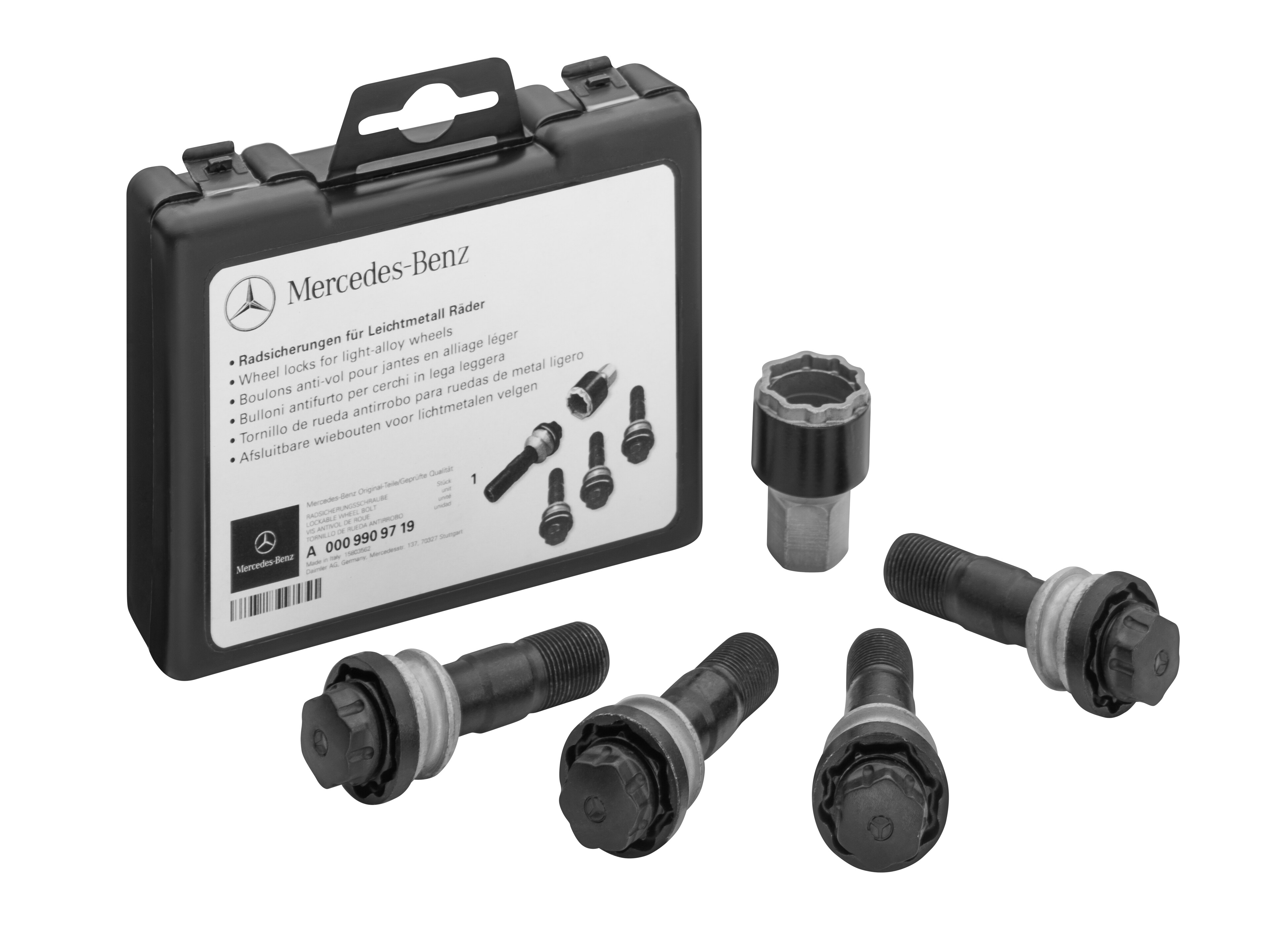 Velgslotset, M15 x 1,25 x 44 - zwart