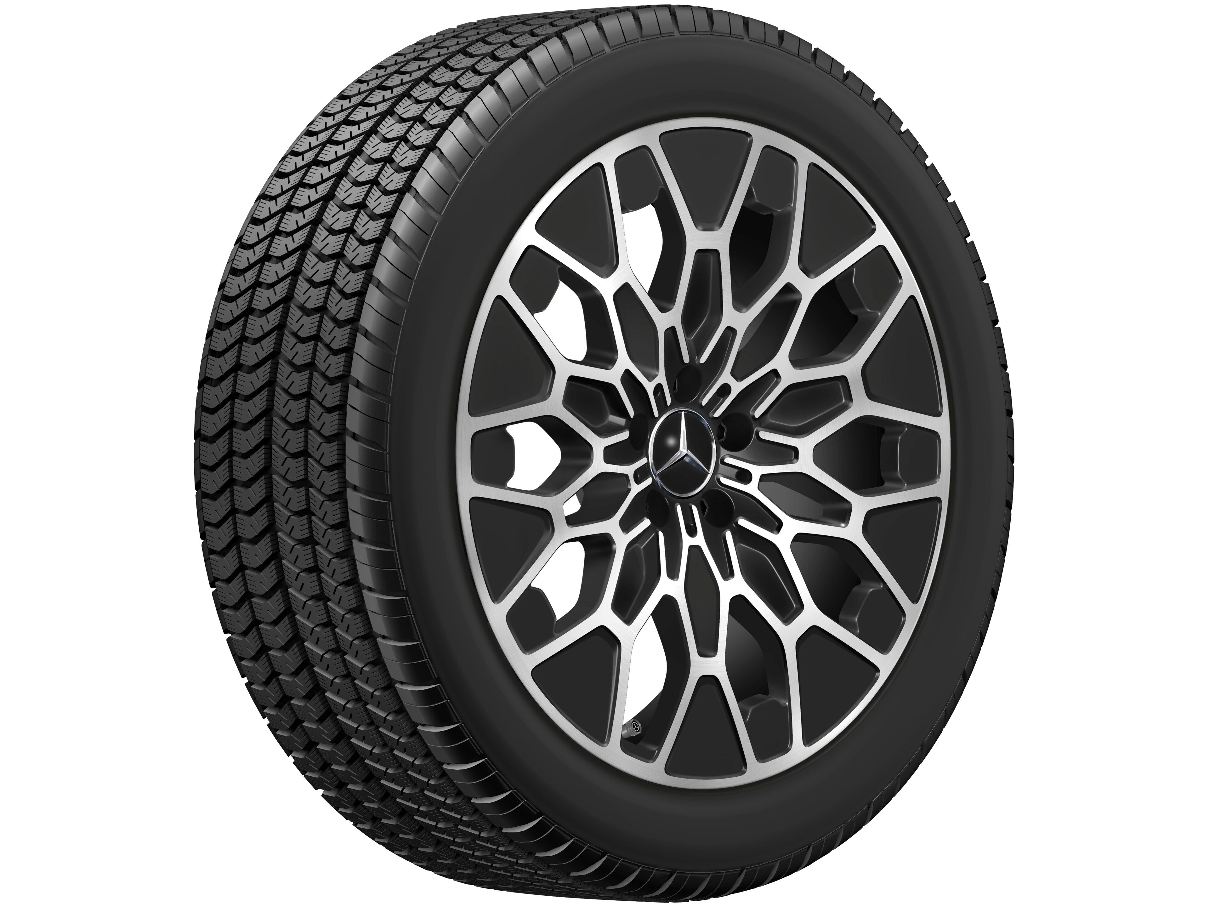 10-Y-spaaks velg, Aero, 50,8 cm (20 inch) - 8 J x 20 ET 32,7, zwart, glanzend gepolijst