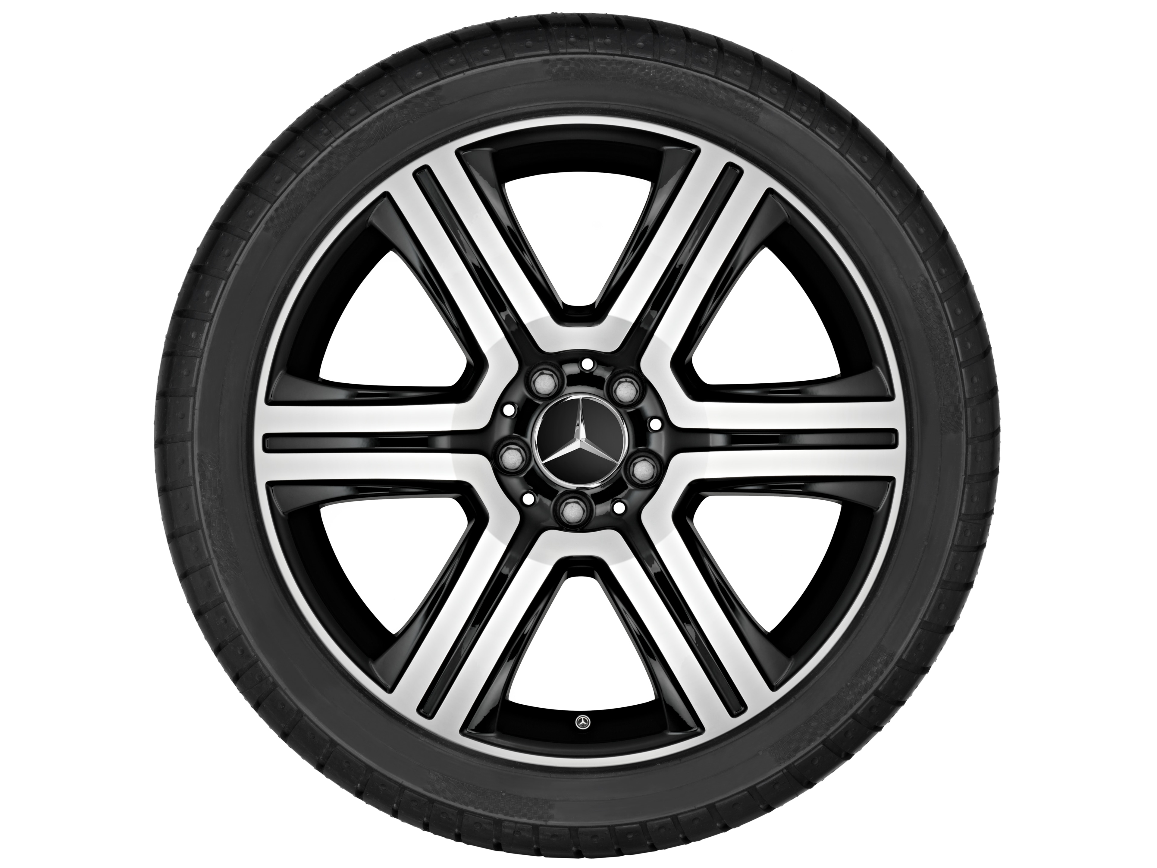 6-spaaks wiel, 48,3 cm (19 inch), glanzend gepolijst - 8 J x 19 ET 38, zwart, glanzend gepolijst