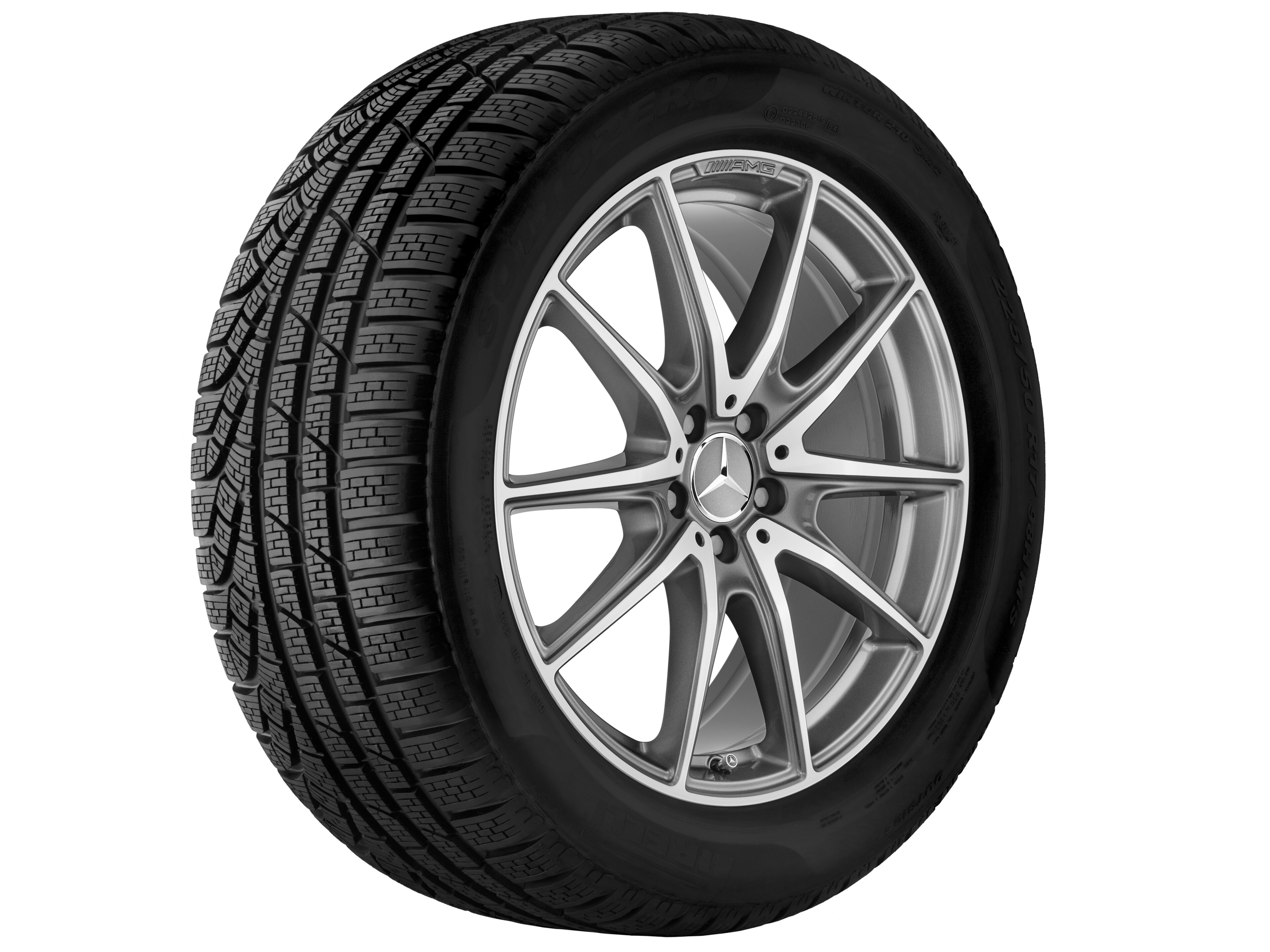 Tienspaaks AMG-wiel, 50,8 cm (20 inch) - 9,5 J x 20 ET 38, titaniumgrijs, glanzend gepolijst