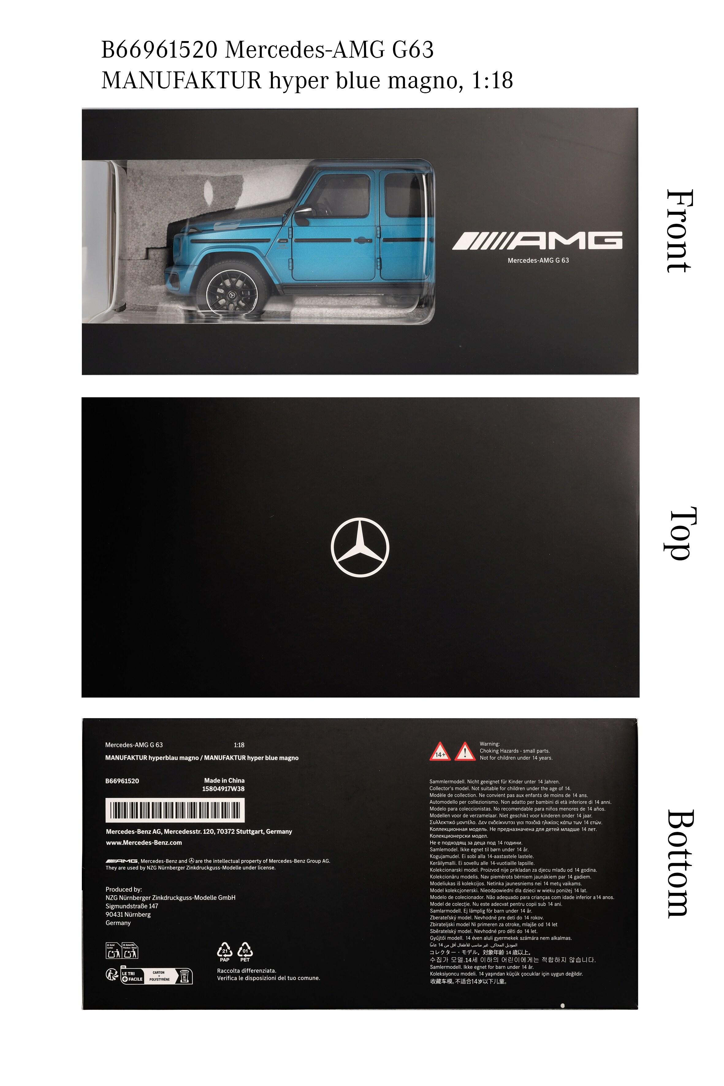Mercedes-AMG G 63, Terreinwagen, W465 - NZG, 1:18