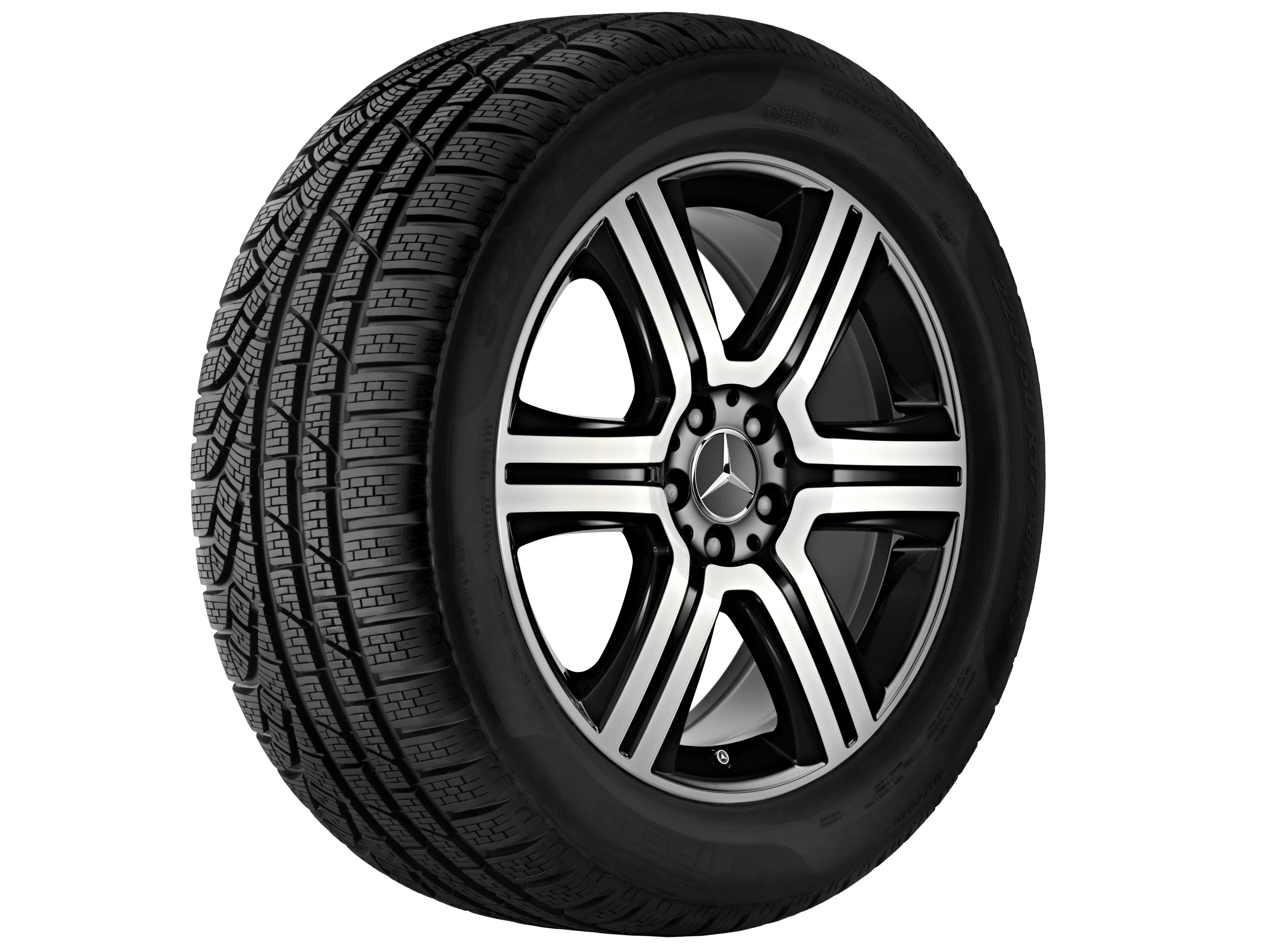 6-spaaks wiel, 48,3 cm (19 inch), glanzend gepolijst - 8 J x 19 ET 38, zwart, glanzend gepolijst