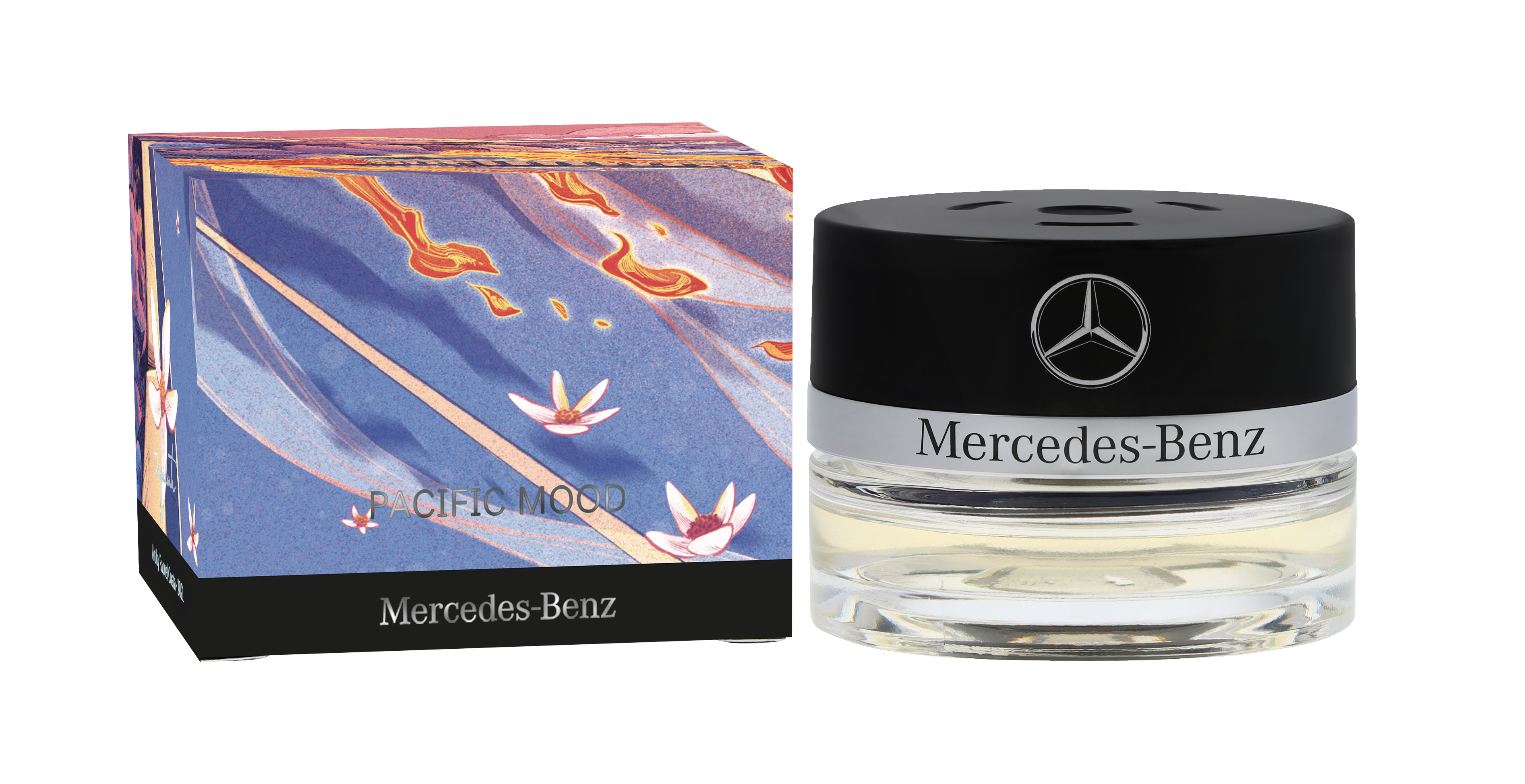 Flacon, PACIFIC MOOD - doorzichtig / zwart, Glas, 15 ml