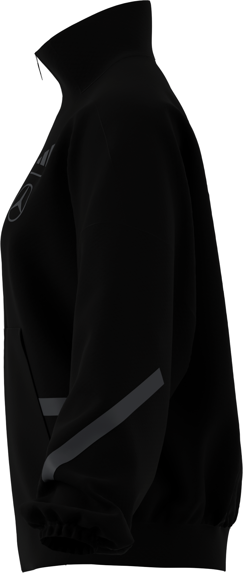 Sweatjack unisex - zwart, XS