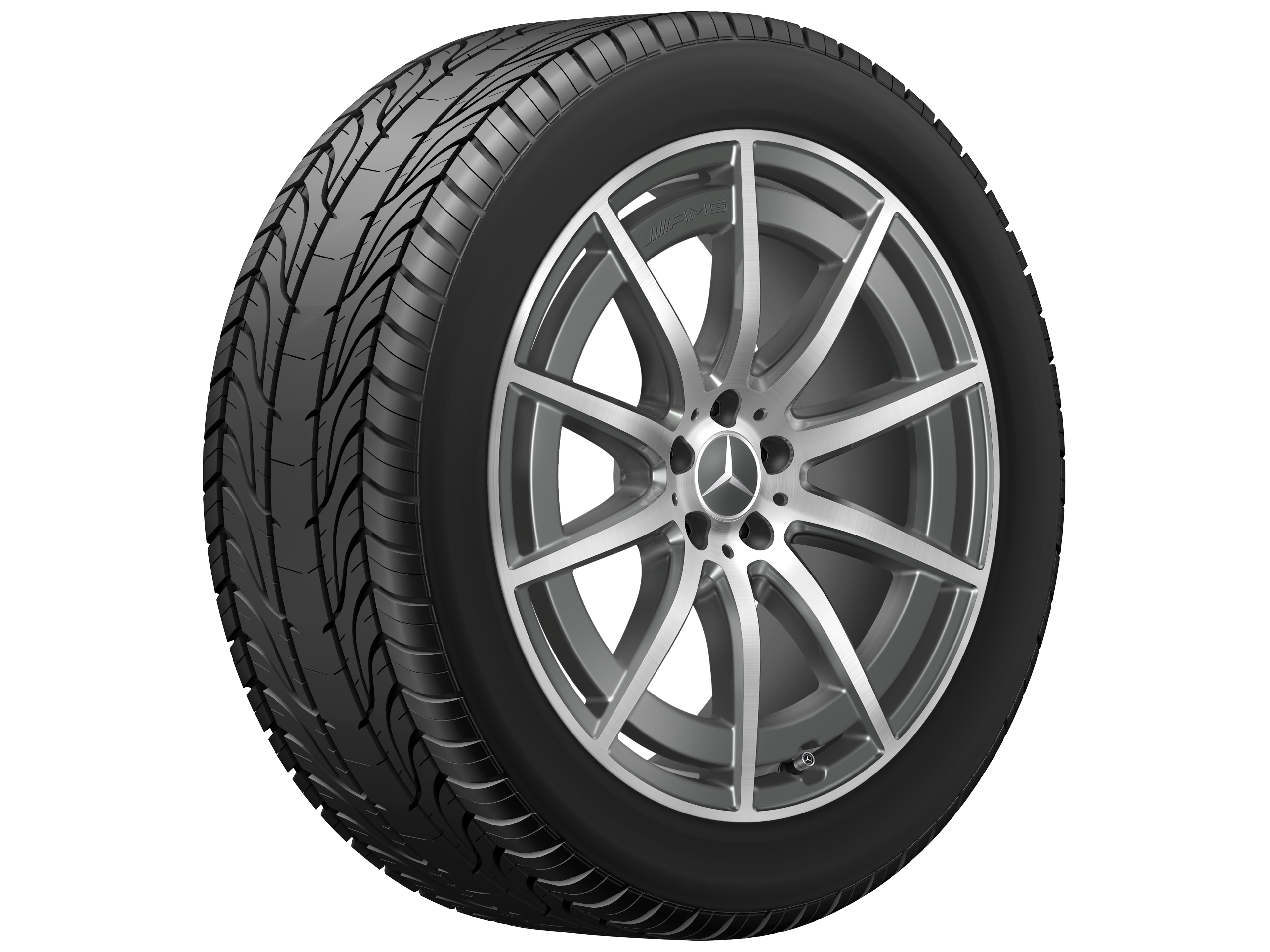 Tienspaaks AMG-wiel, 53,3 cm (21 inch) - 9 J x 21 ET 36, tantaalgrijs, glanzend gepolijst
