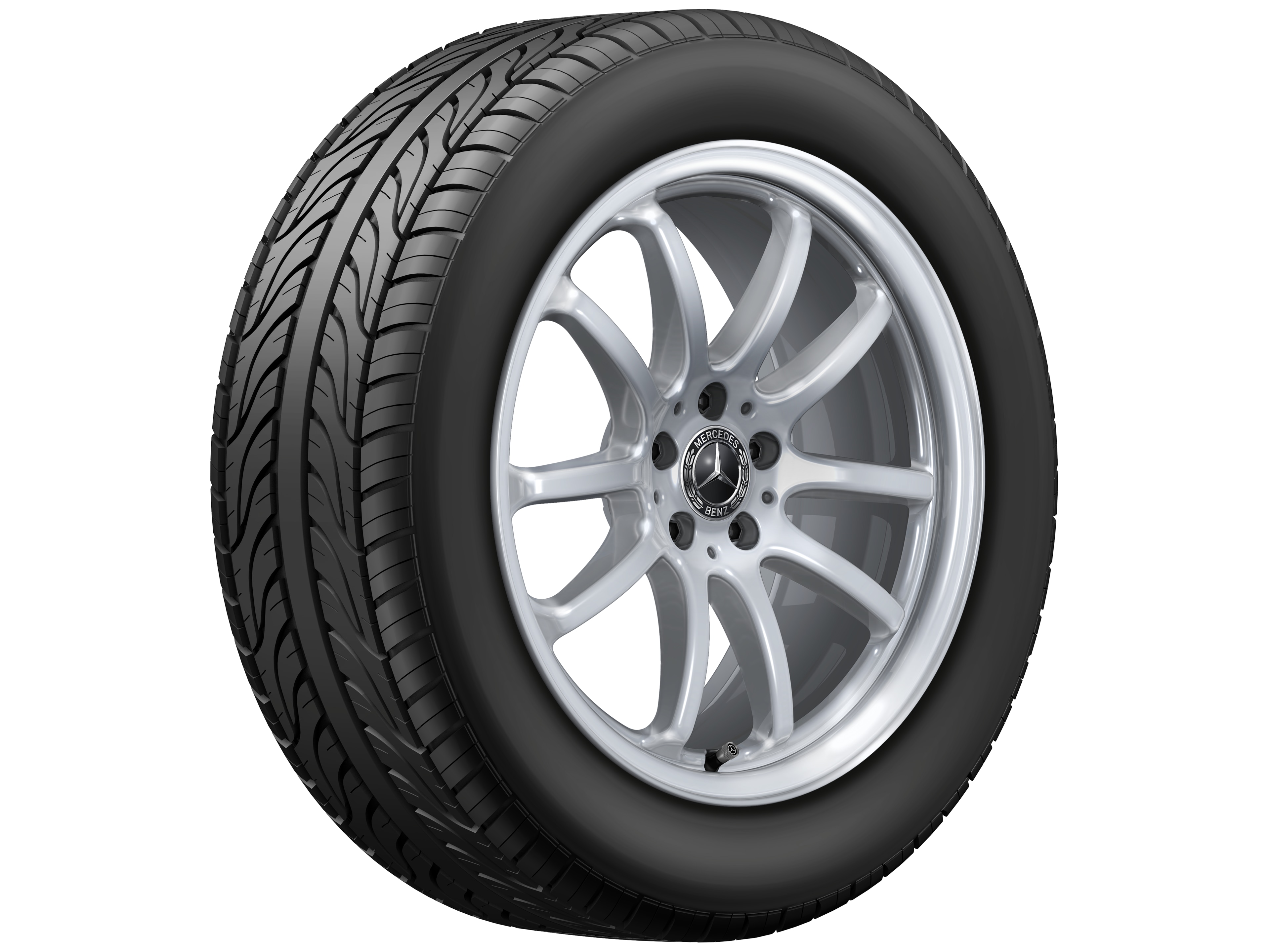 Multispaaks wiel, 48,3 cm (19 inch) - 8 J x 19 ET 30,5, Vanadiumzilver
