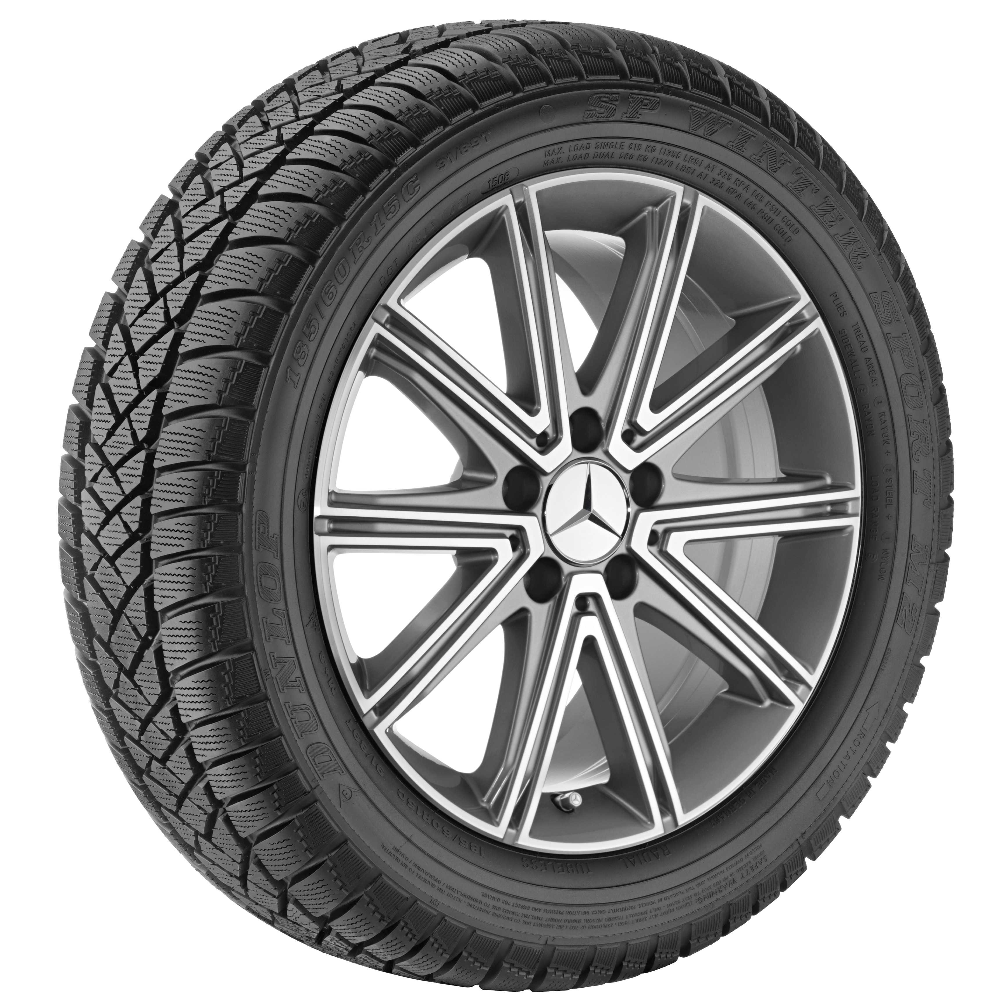10-spaaks wiel, 43,2 cm (17 inch), glanzend gepolijst - 8,5 J x 17 ET 36, palladiumzilver, glanzend gepolijst