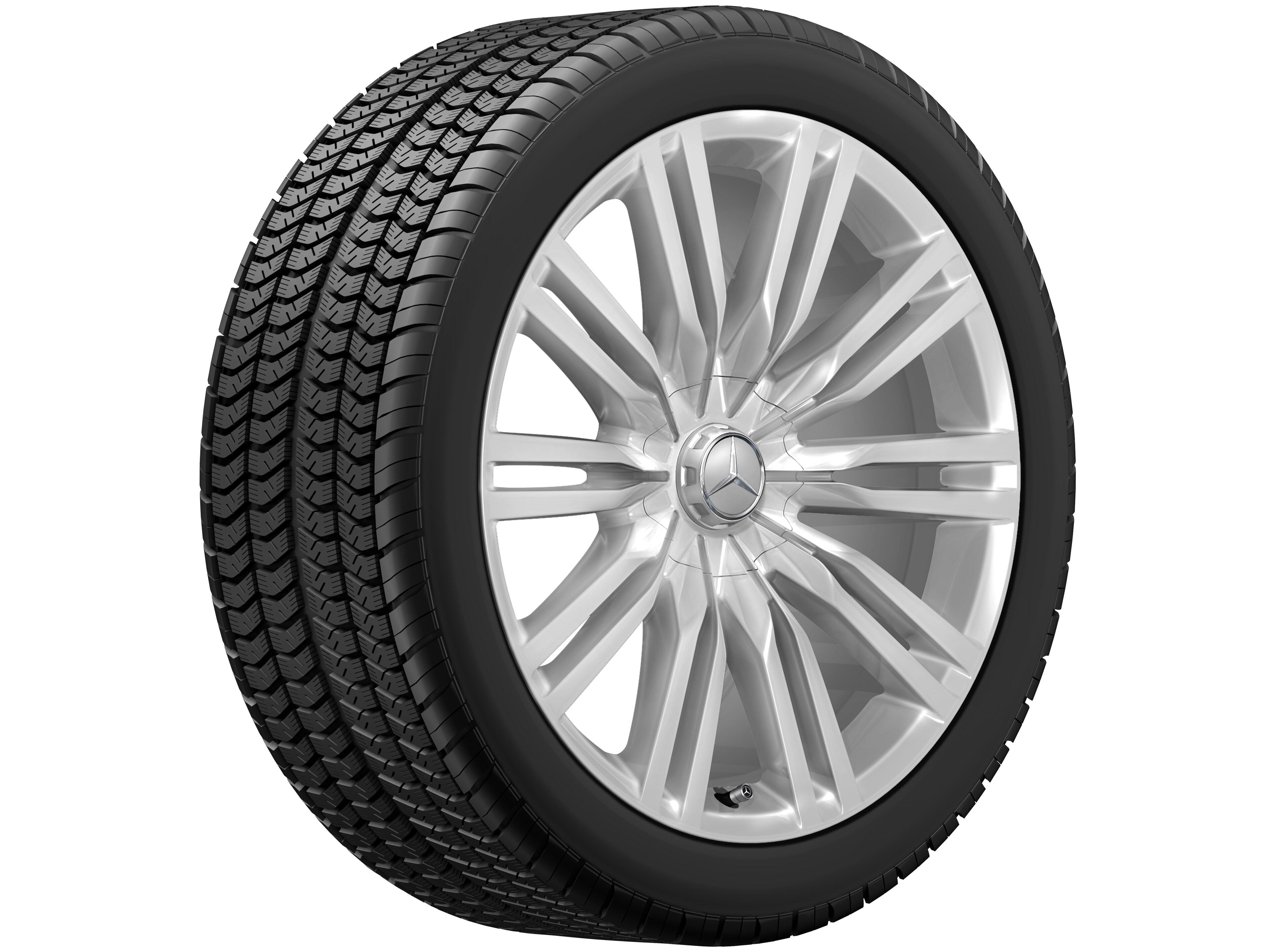 Tien-dubbelspaaks wiel, 50,8 cm (20 inch) - 10 J x 20 ET 48,1, zilverkleurig, Gepolijst