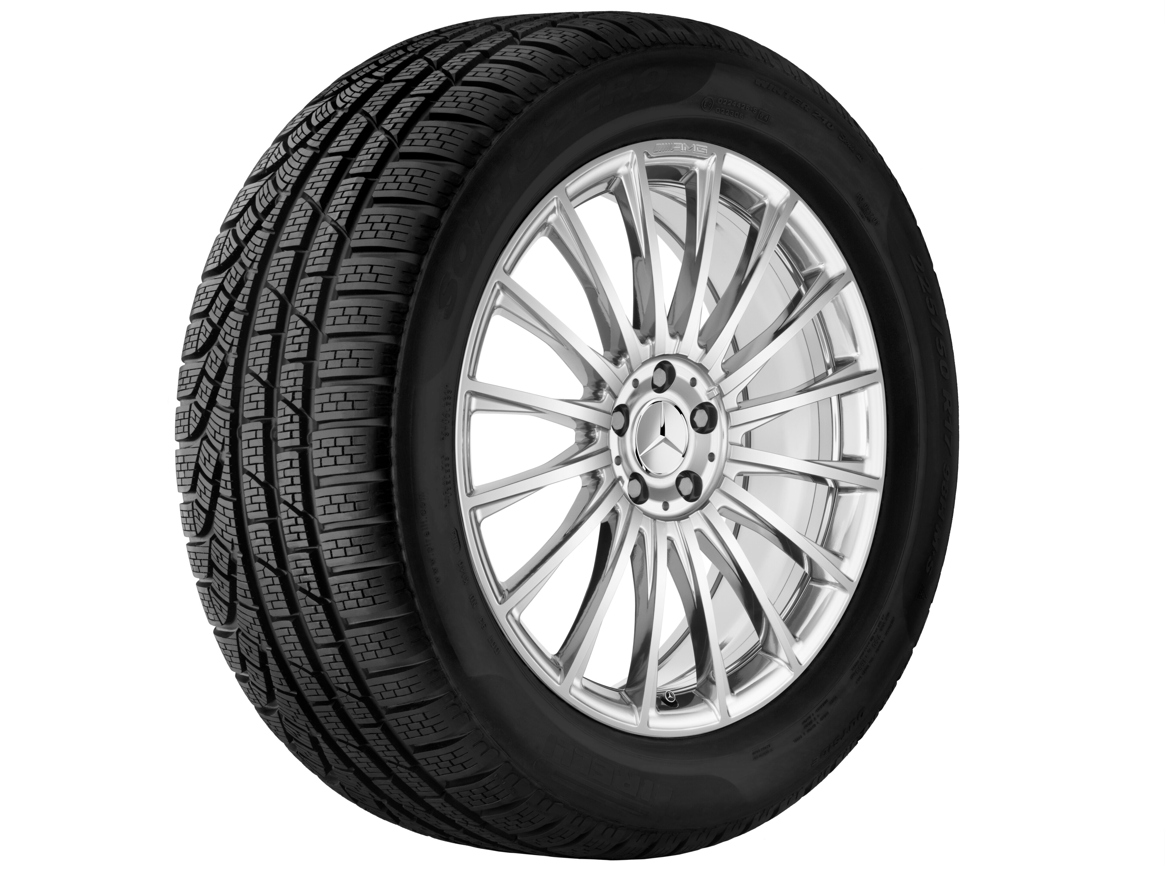 Multispaaks gesmede AMG-velg, 50,8 cm (20 inch) - 8,5 J x 20 ET 39, titaniumgrijs, hoogglanzend gepolijst