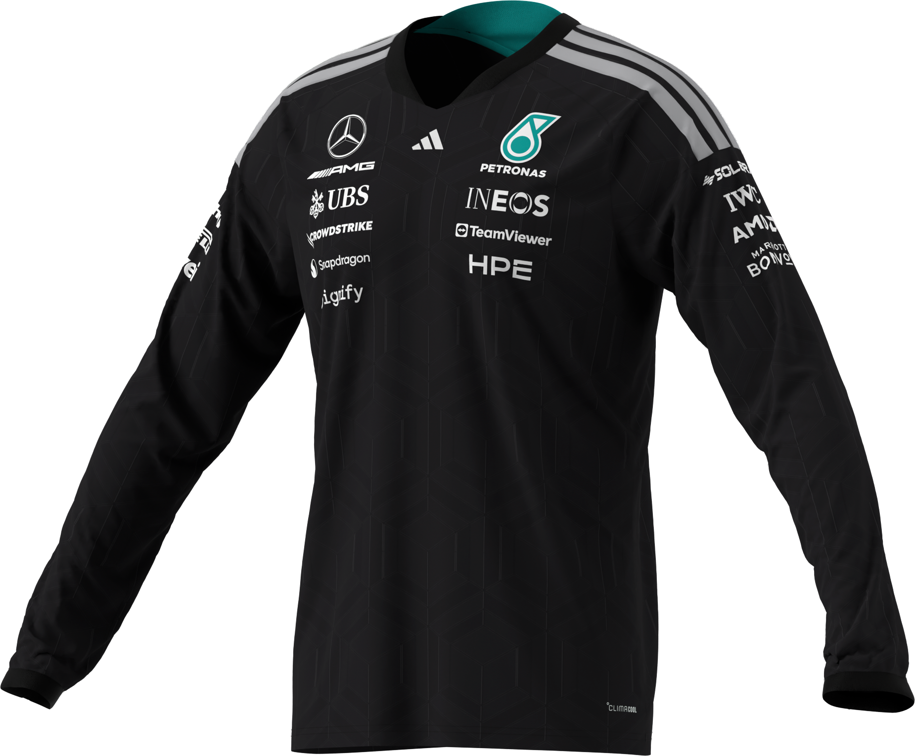 Longsleeve mannen, Bestuurder, Mercedes-AMG F1 - zwart, XS