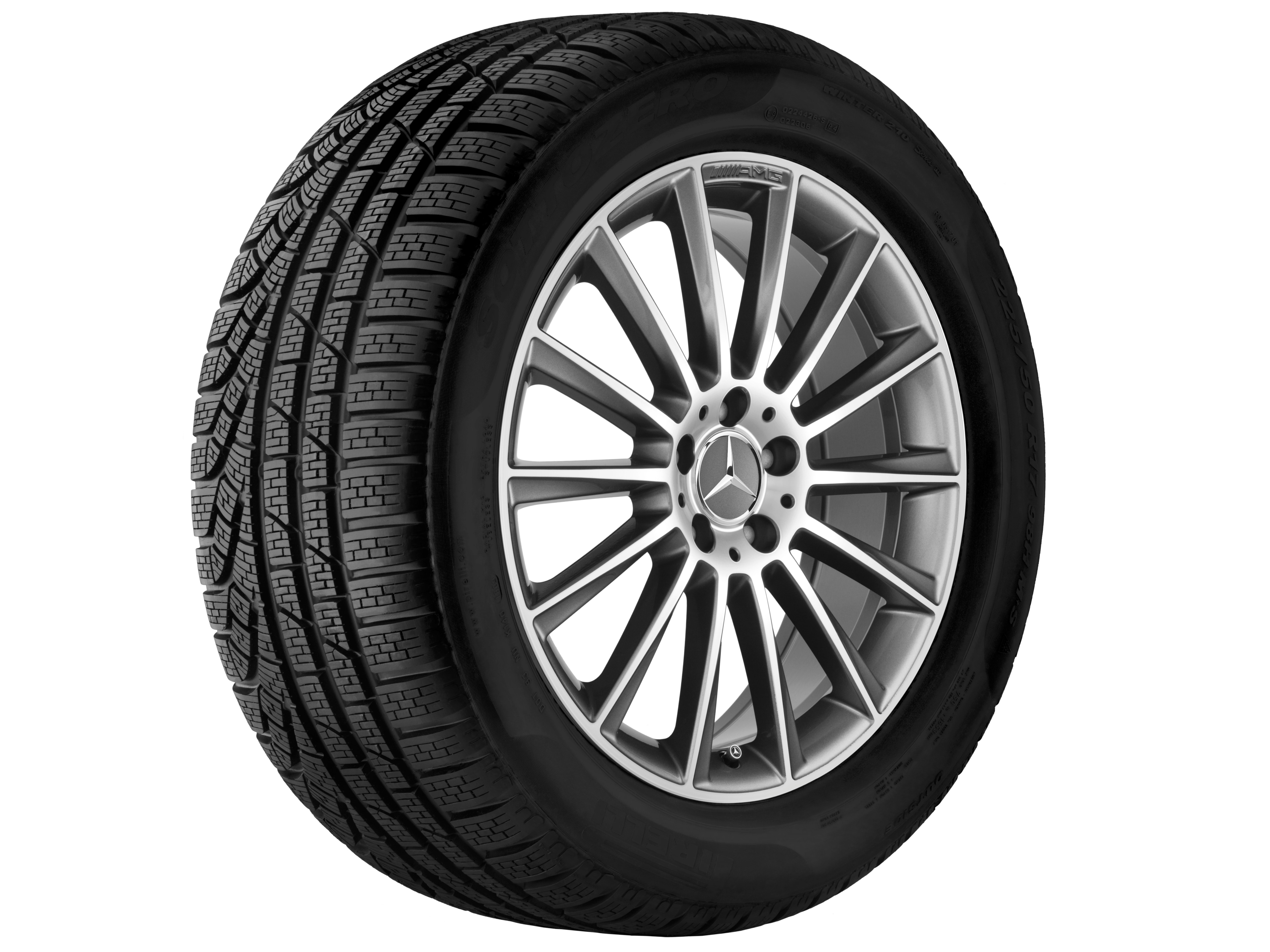 Multispaaks AMG-wiel, 50,8 cm (20 inch) - 9,5 J x 20 ET 22, titaniumgrijs, glanzend gepolijst