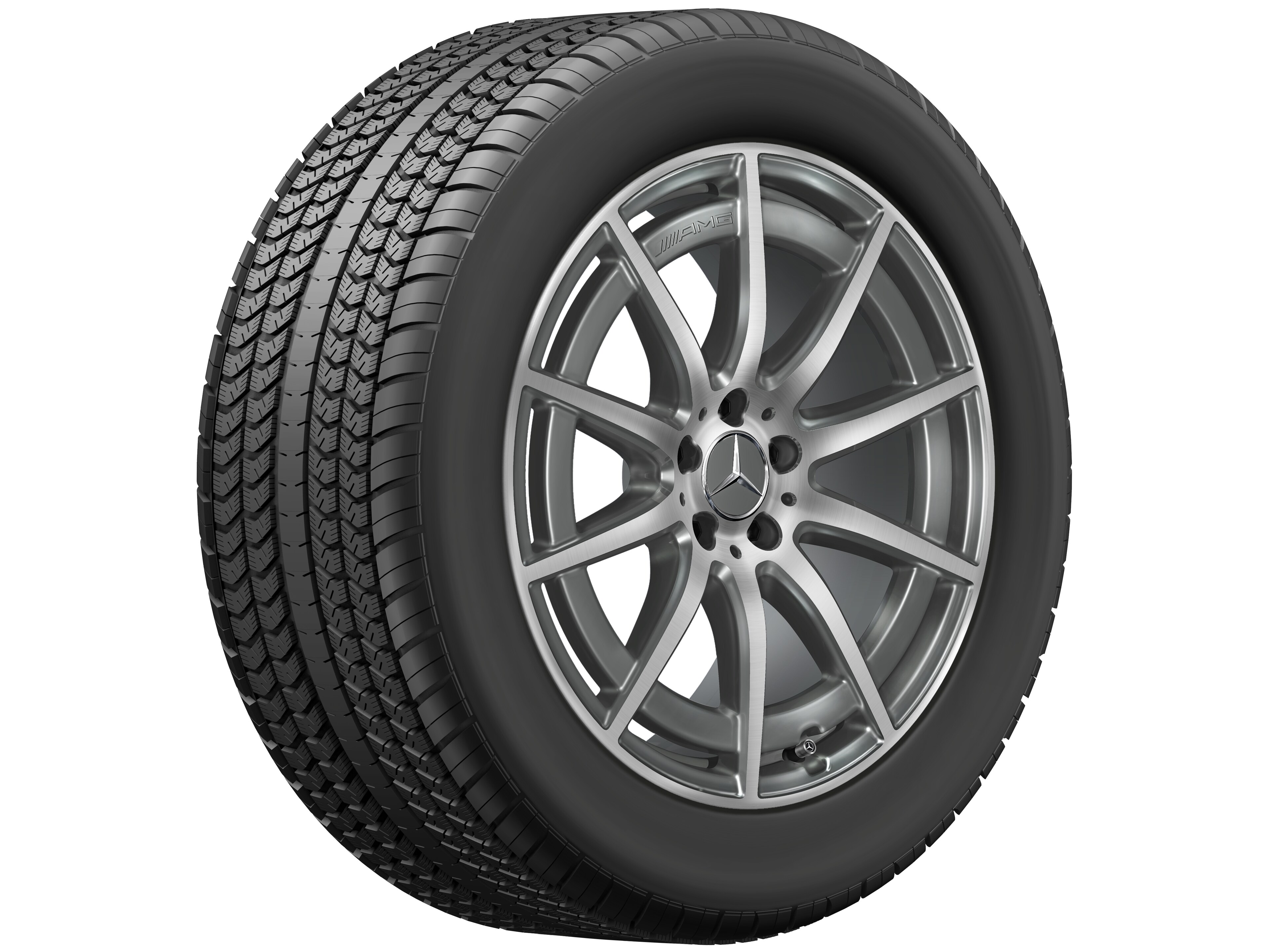 Tienspaaks AMG-wiel, 50,8 cm (20 inch) - 9,5 J x 20 ET 45, tantaalgrijs, glanzend gepolijst