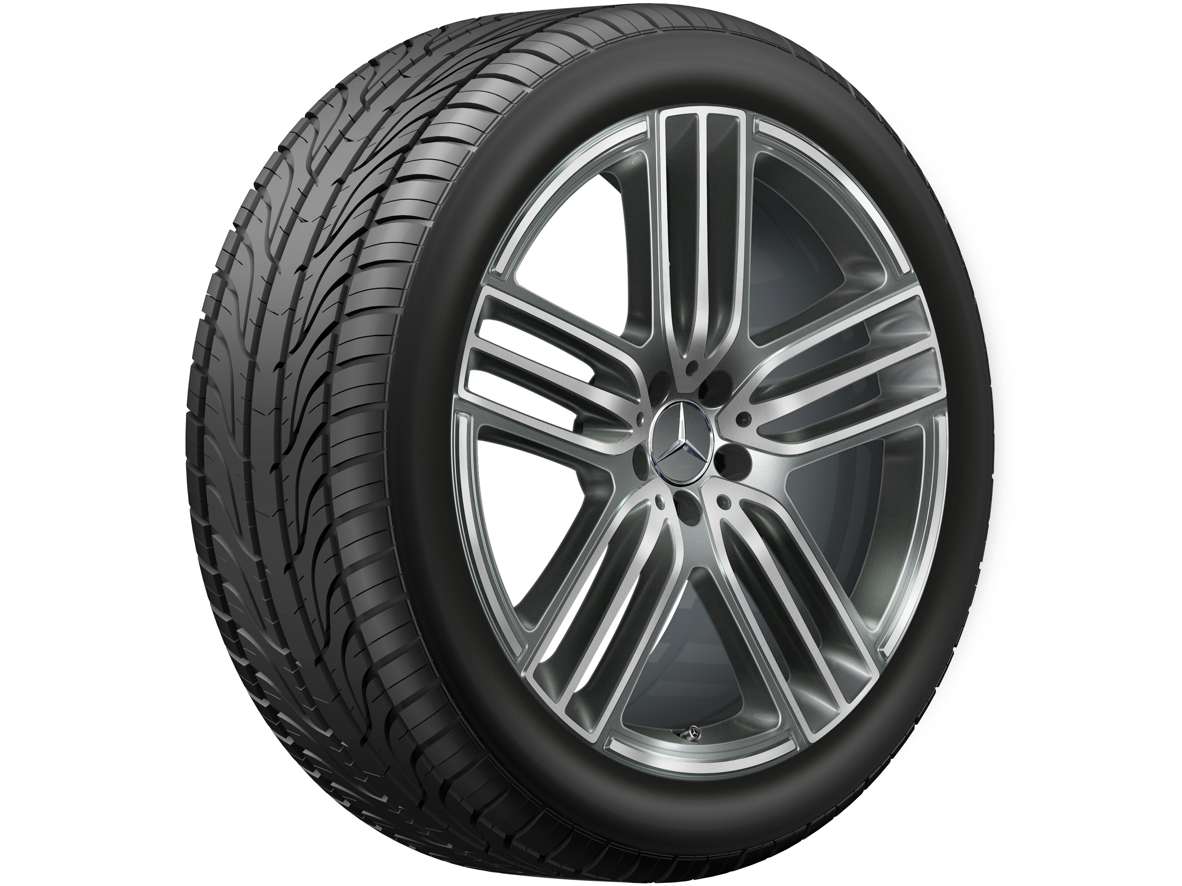 Vijf-driespaaks wiel, 53,3 cm (21 inch), glanzend gepolijst - 11 J x 21 ET 55, himalayagrijs, glanzend gepolijst
