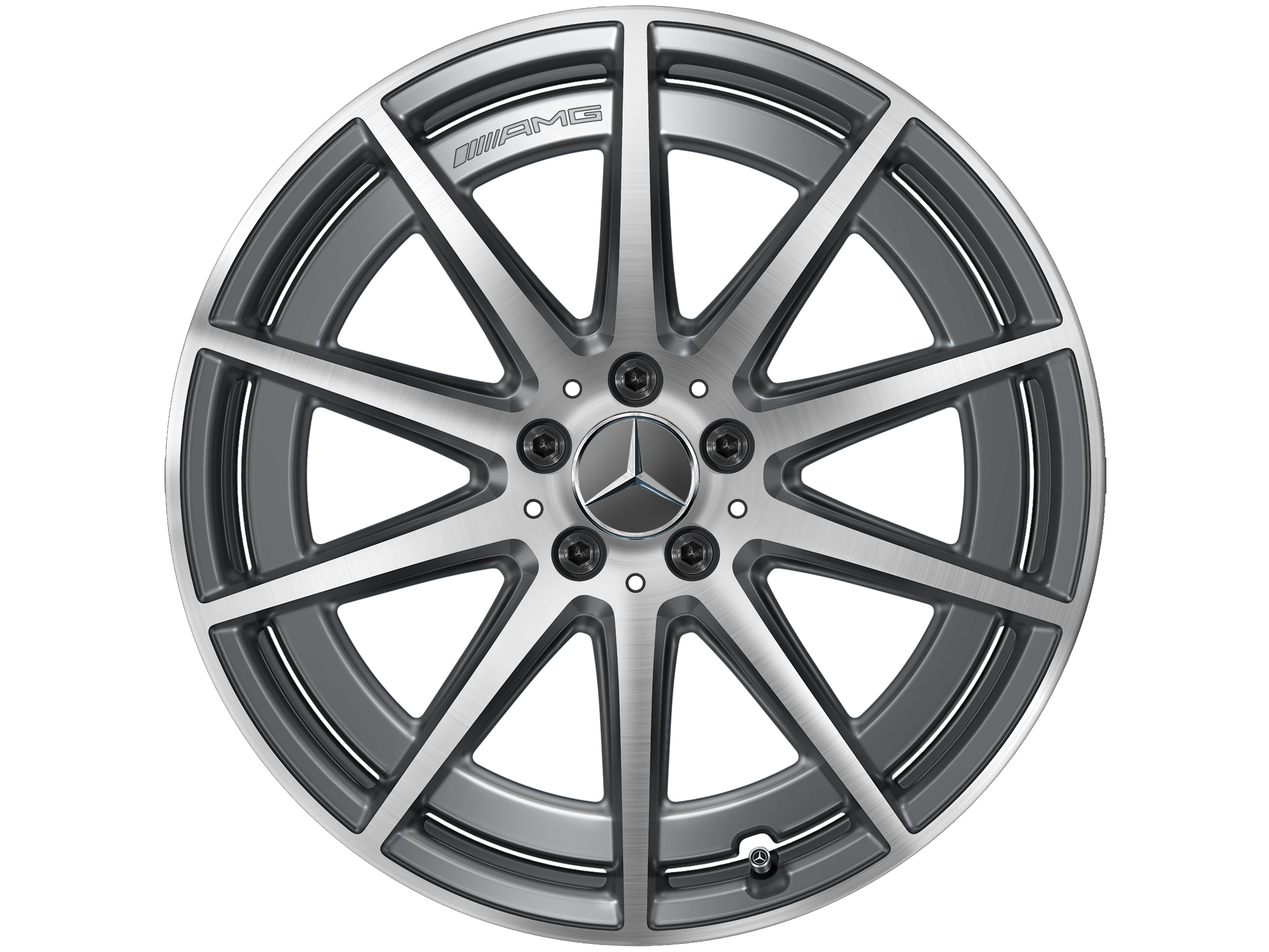 Tienspaaks AMG-wiel, 50,8 cm (20 inch) - 9,5 J x 20 ET 45, tantaalgrijs, glanzend gepolijst