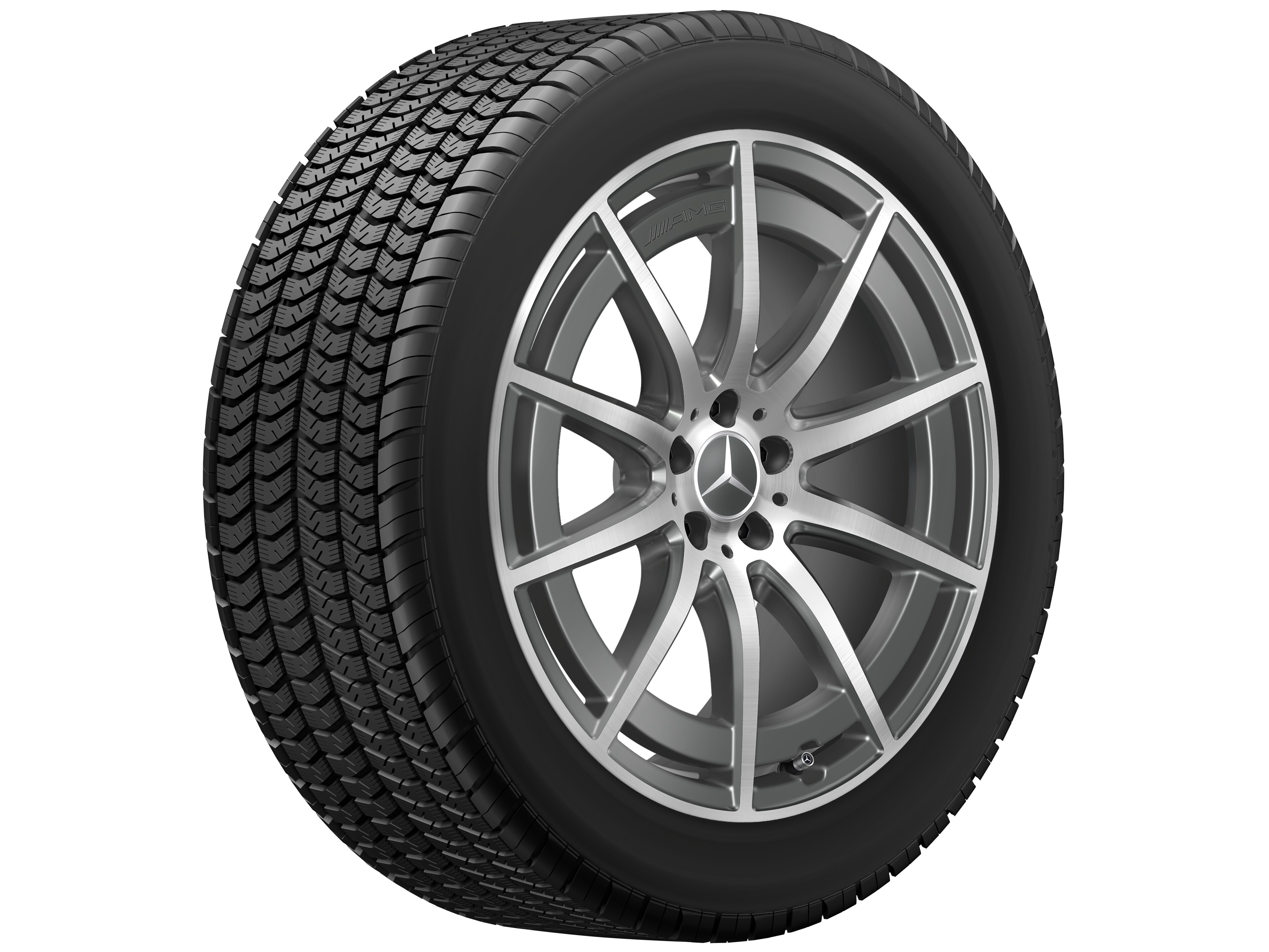 Tienspaaks AMG-wiel, 53,3 cm (21 inch) - 9 J x 21 ET 36, tantaalgrijs, glanzend gepolijst