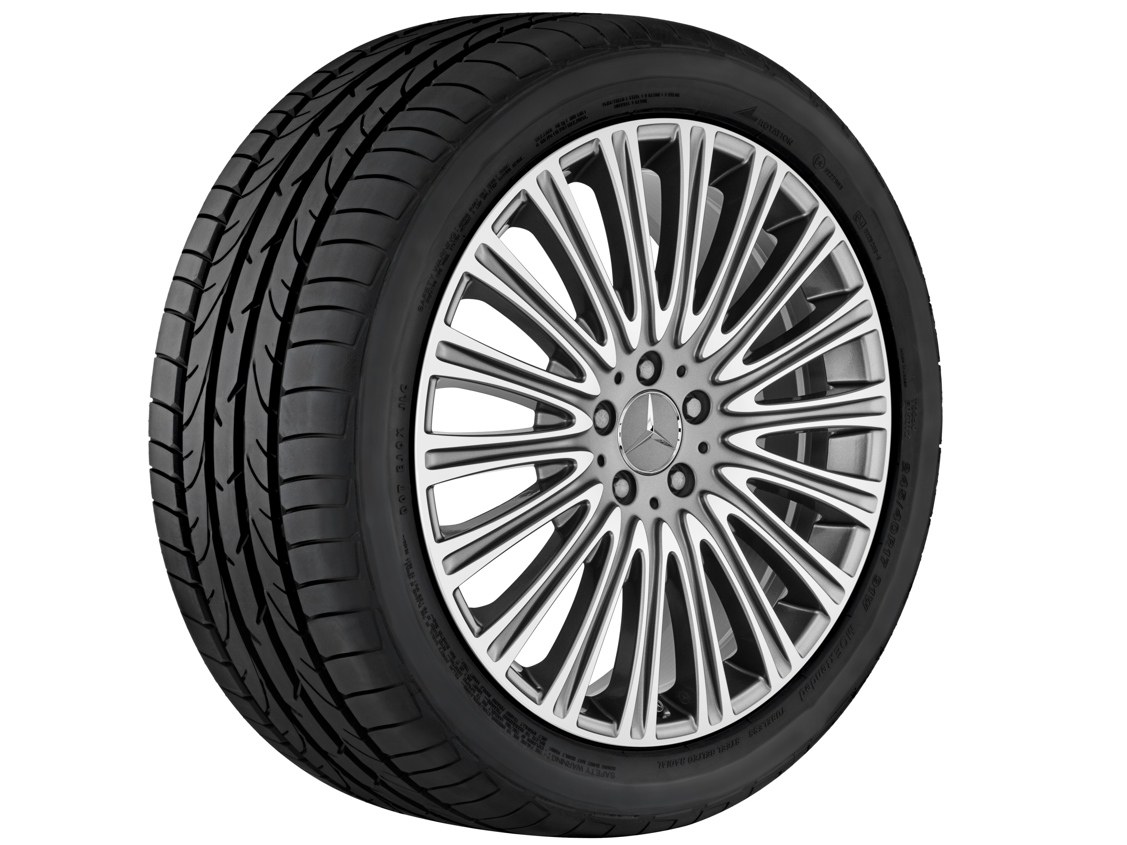 Multispaaks wiel, 50,8 cm (20 inch), glanzend gepolijst - 8 J x 20 ET 43, himalayagrijs, glanzend gepolijst