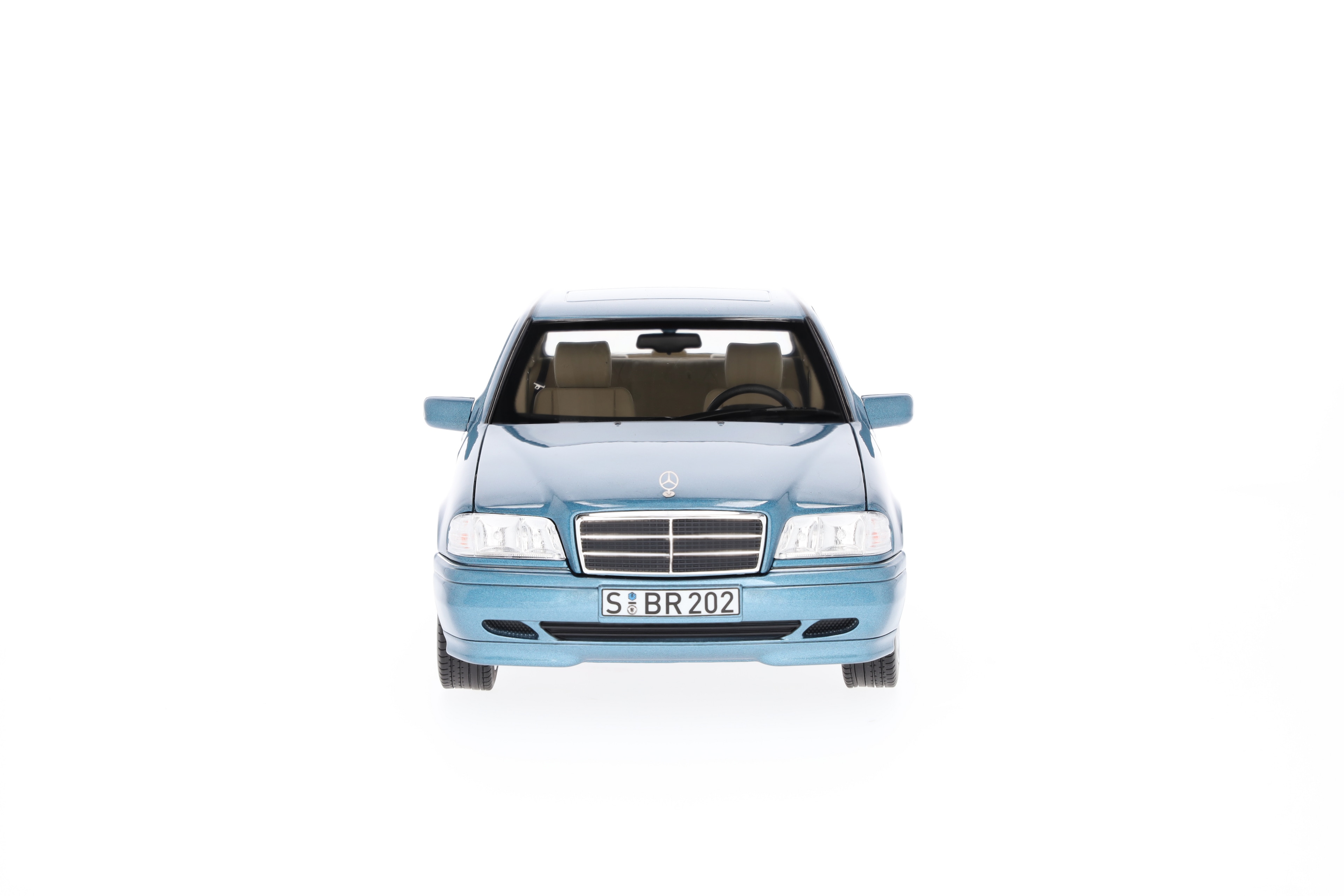 C 200 Limousine W 202 (1997-2001) - aquamarijnblauw, Norev, 1:18