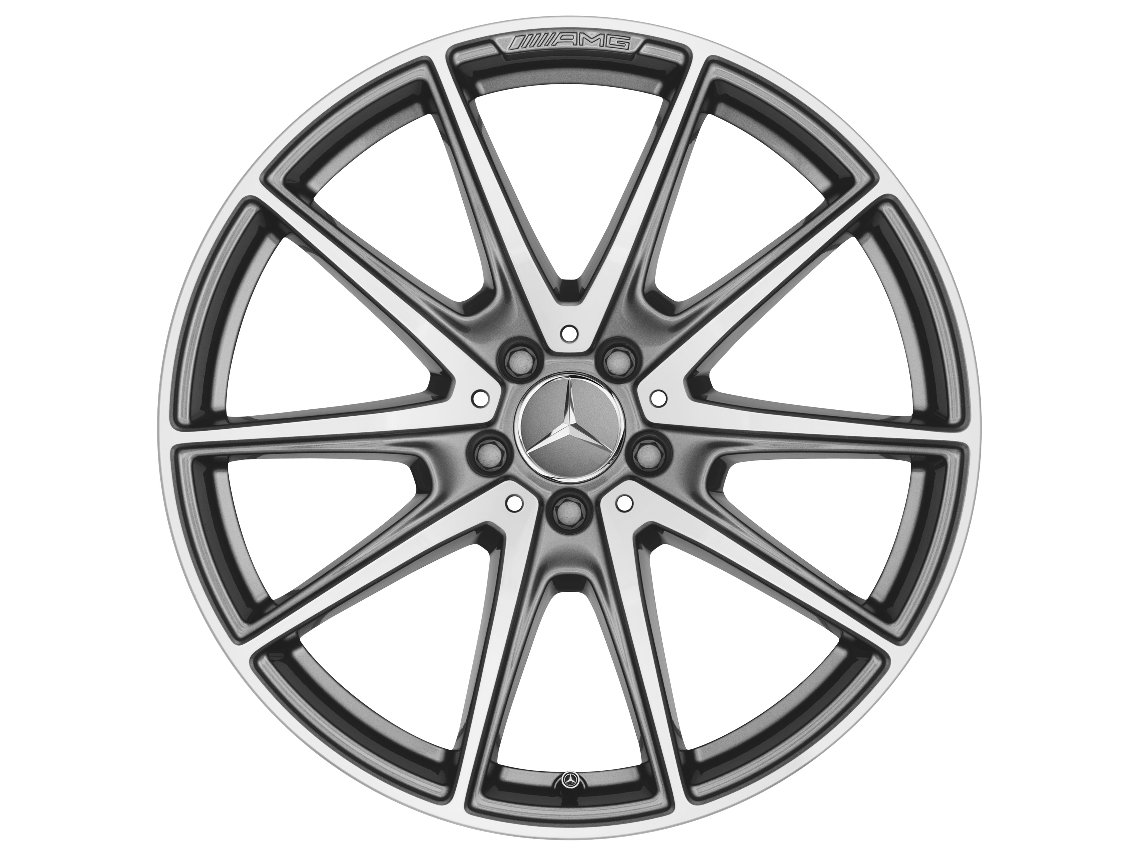 Tienspaaks AMG-wiel, 50,8 cm (20 inch) - 8,5 J x 20 ET 38, titaniumgrijs, glanzend gepolijst