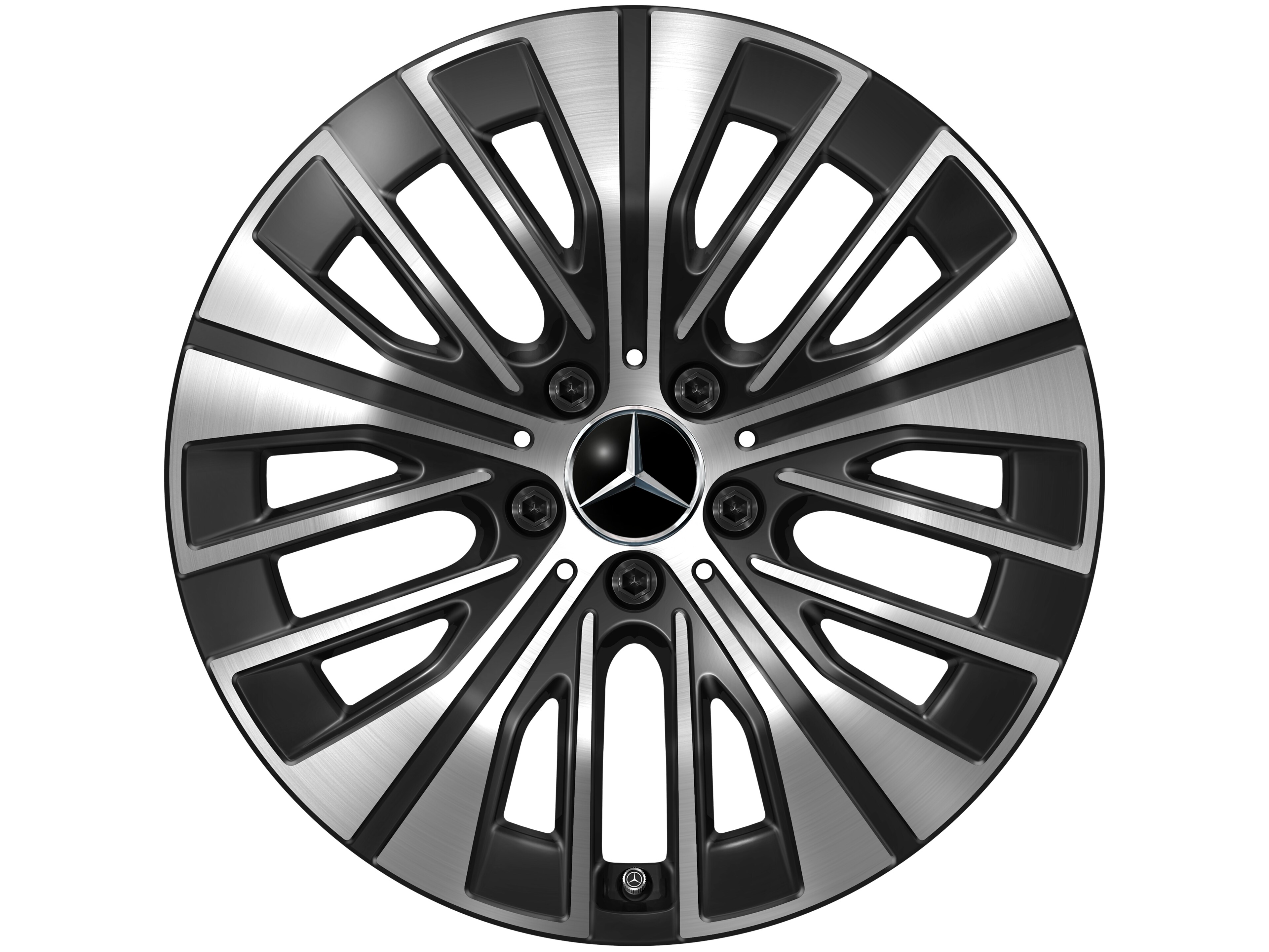 Vijf-driespaaks wiel, 45,7 cm (18 inch) - 7,5 J x 18 ET 53,5, zwart, glanzend gepolijst