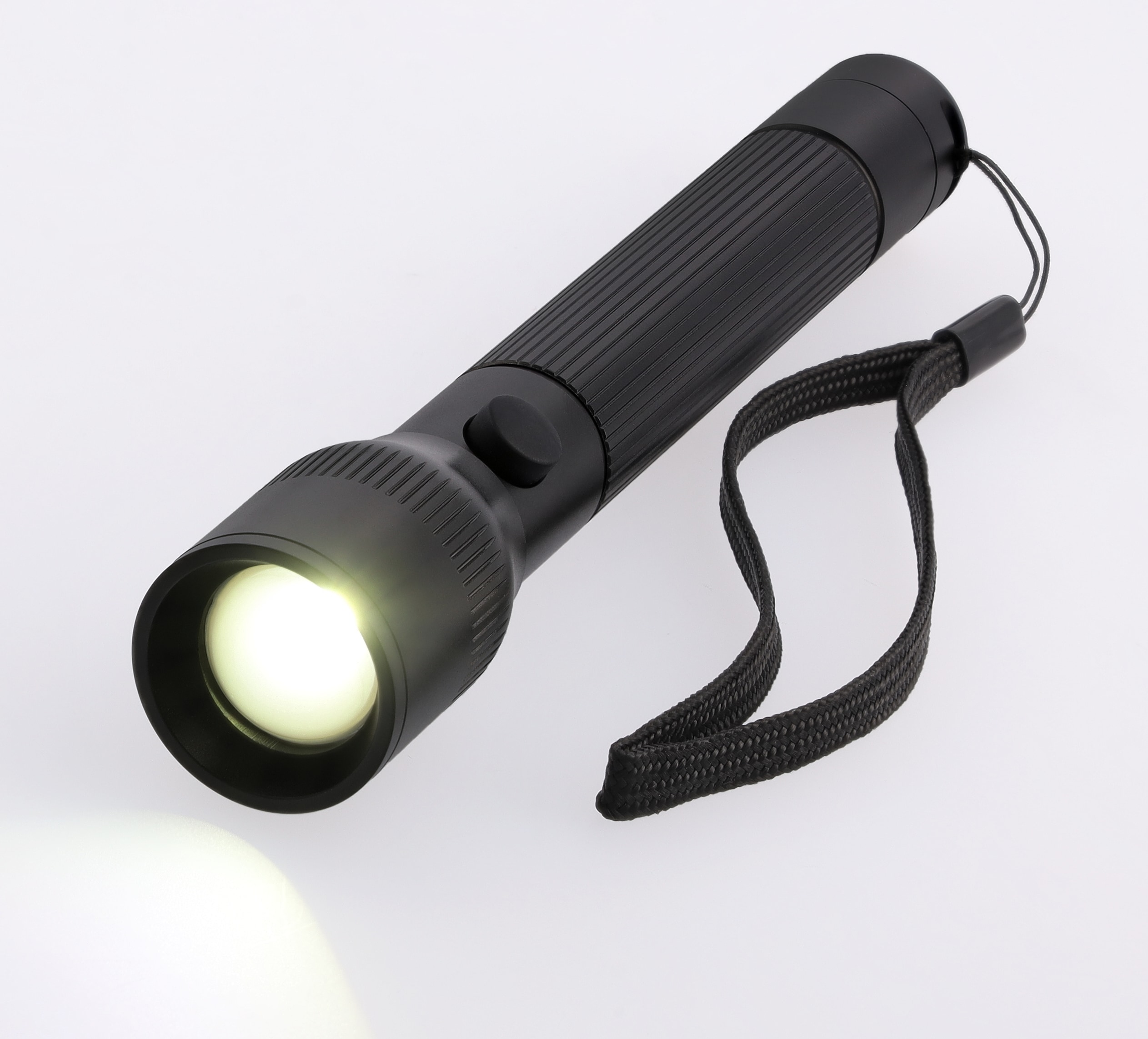 Led-zaklamp, klein - zwart, aluminium, Ansmann