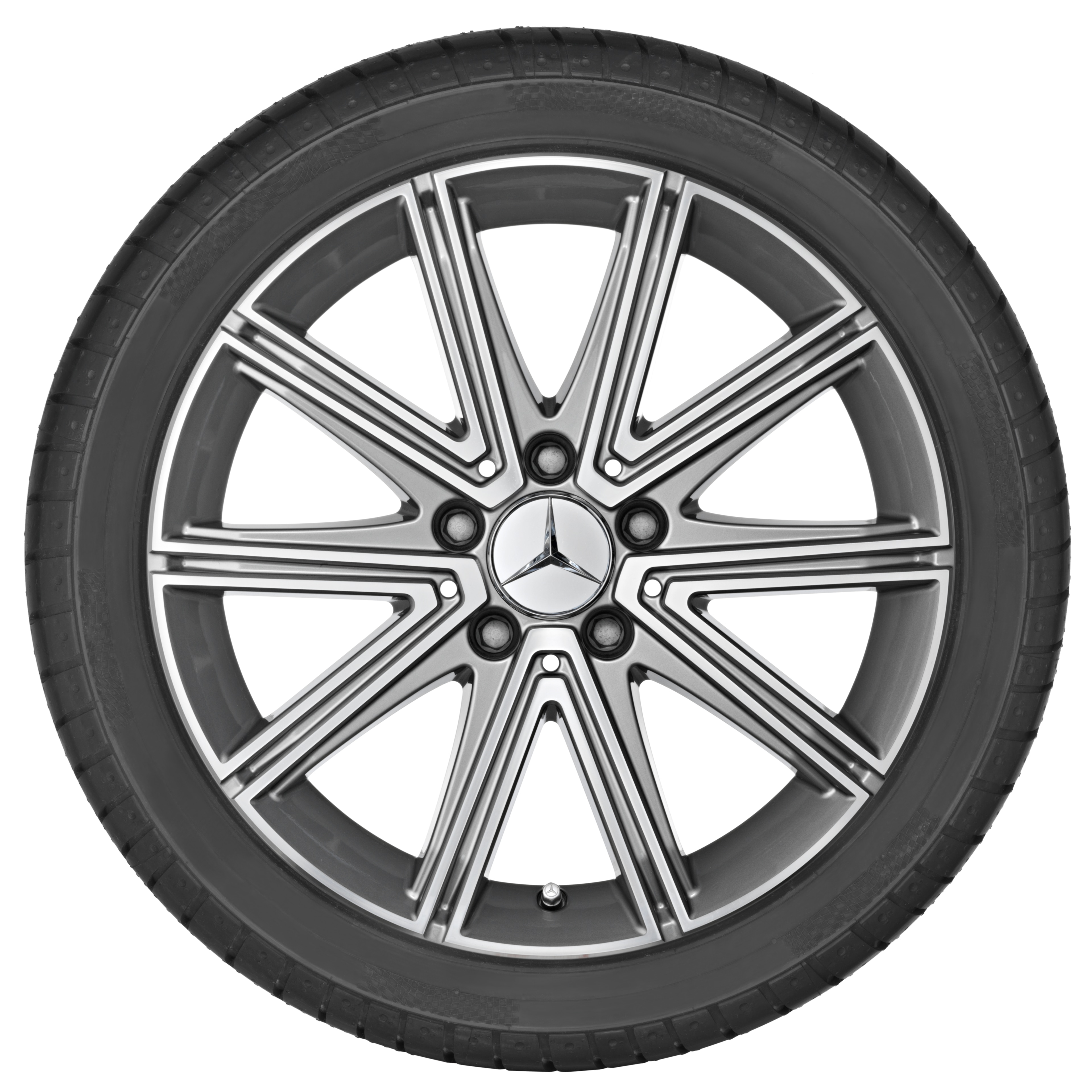 10-spaaks wiel, 43,2 cm (17 inch), glanzend gepolijst - 8,5 J x 17 ET 36, palladiumzilver, glanzend gepolijst