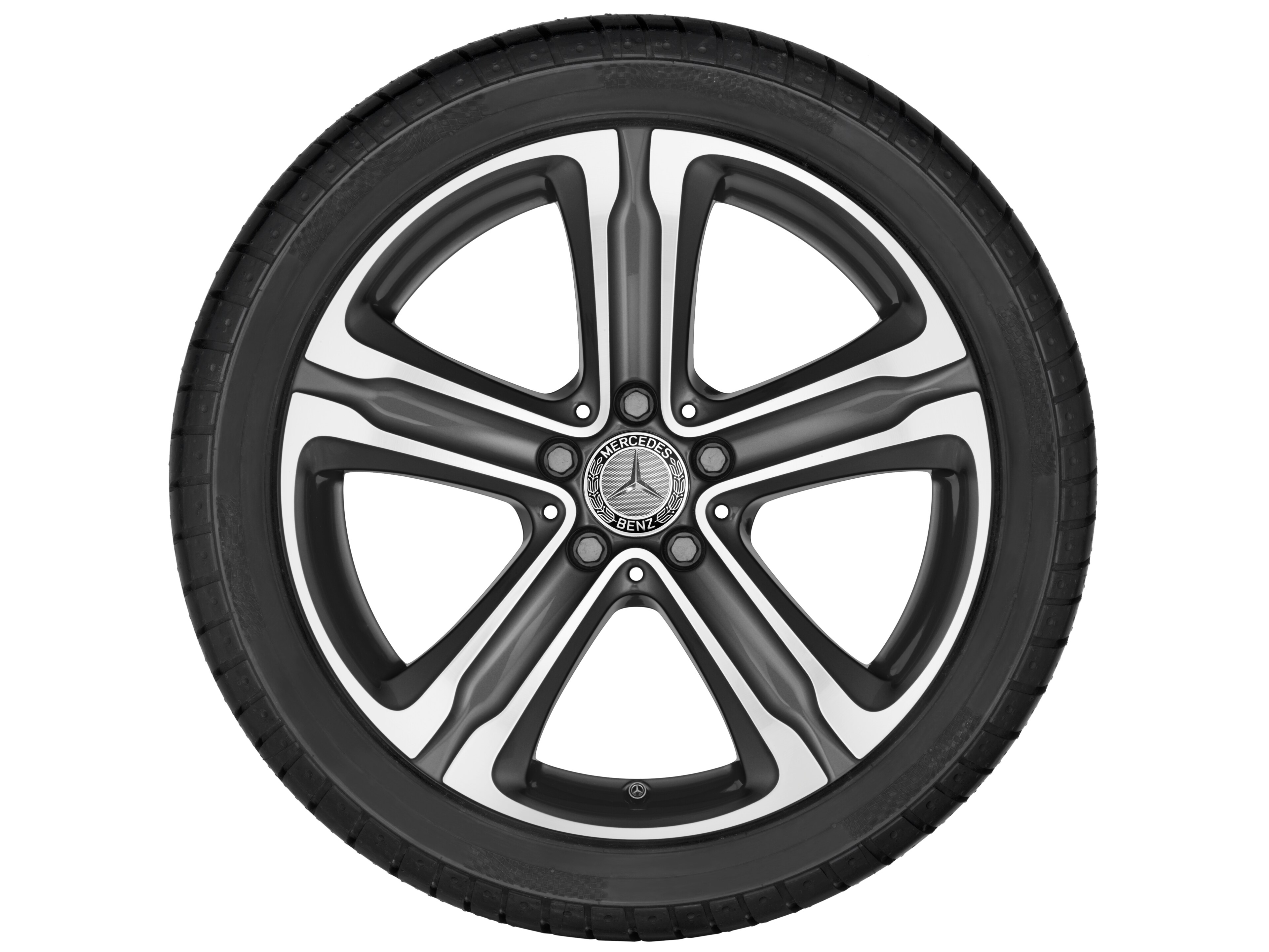 5-spaaks wiel, 45,7 cm (18 inch) - 8 J x 18 ET 38, tremoliet metallic, glanzend gepolijst