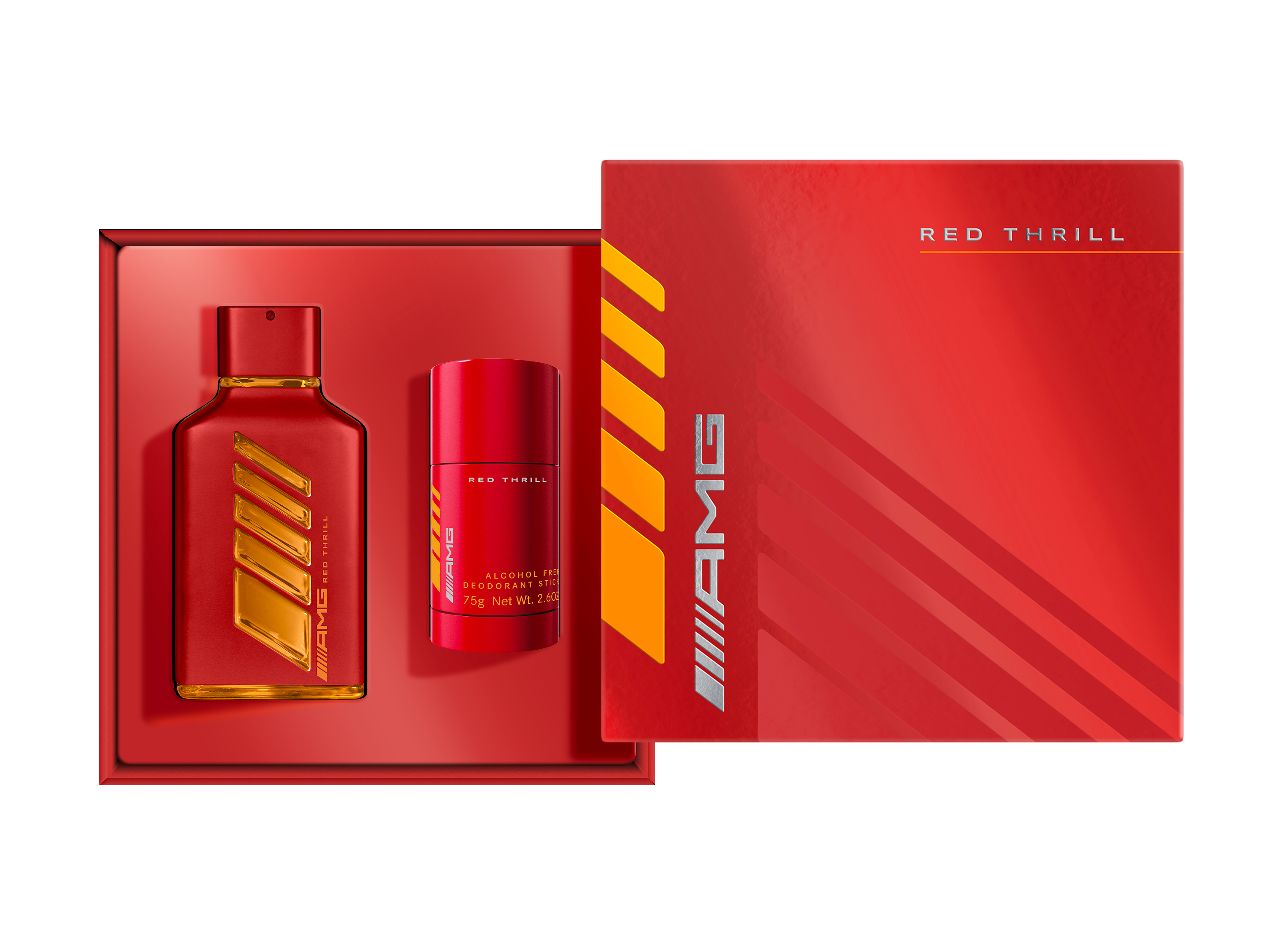 Cadeauset AMG Red Thrill, EdP - voor heren, INCC, 100 ml