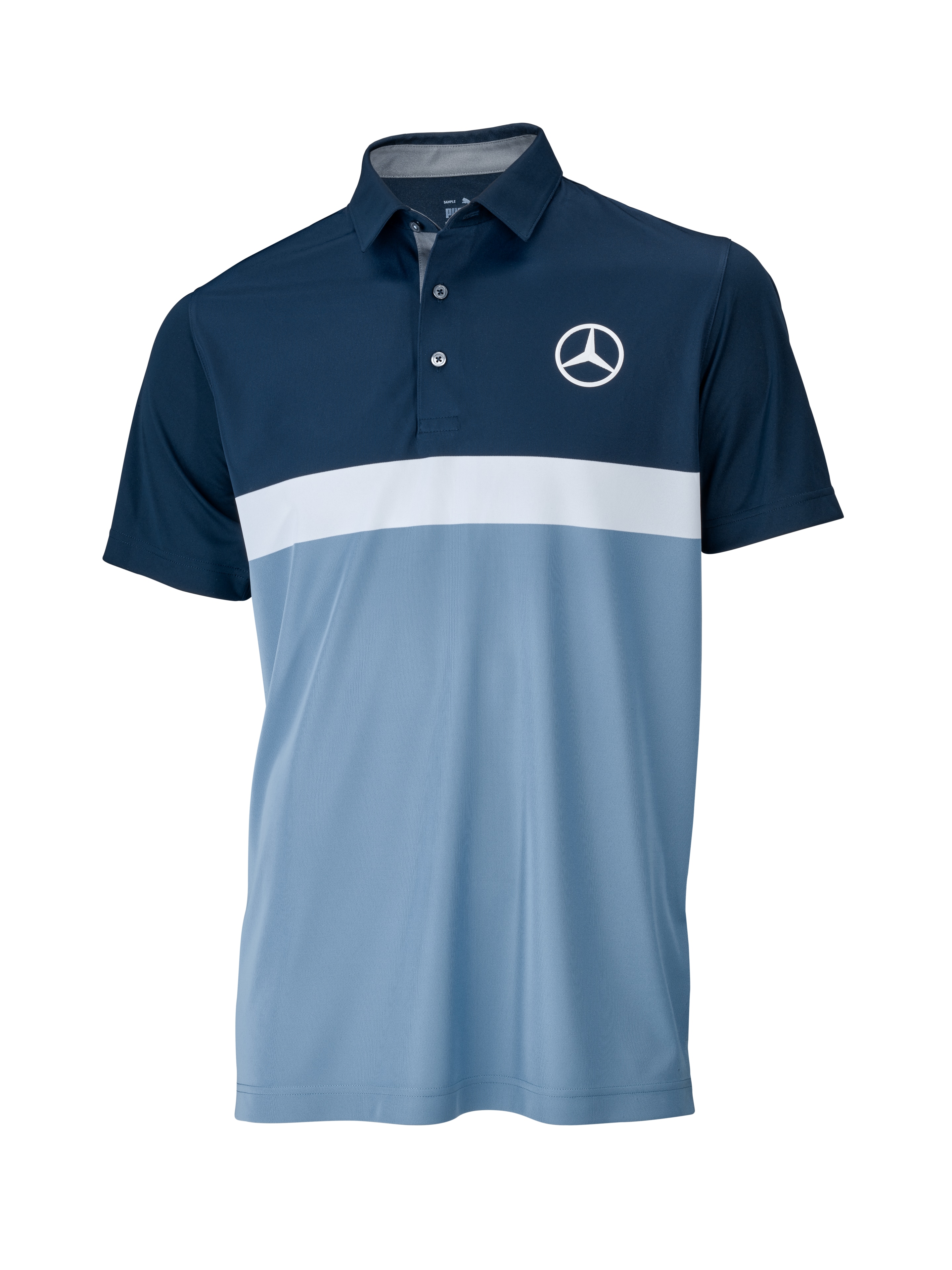 Golf-Poloshirt Herren, Pure Colorblock - navy / Zen Blue / white, S