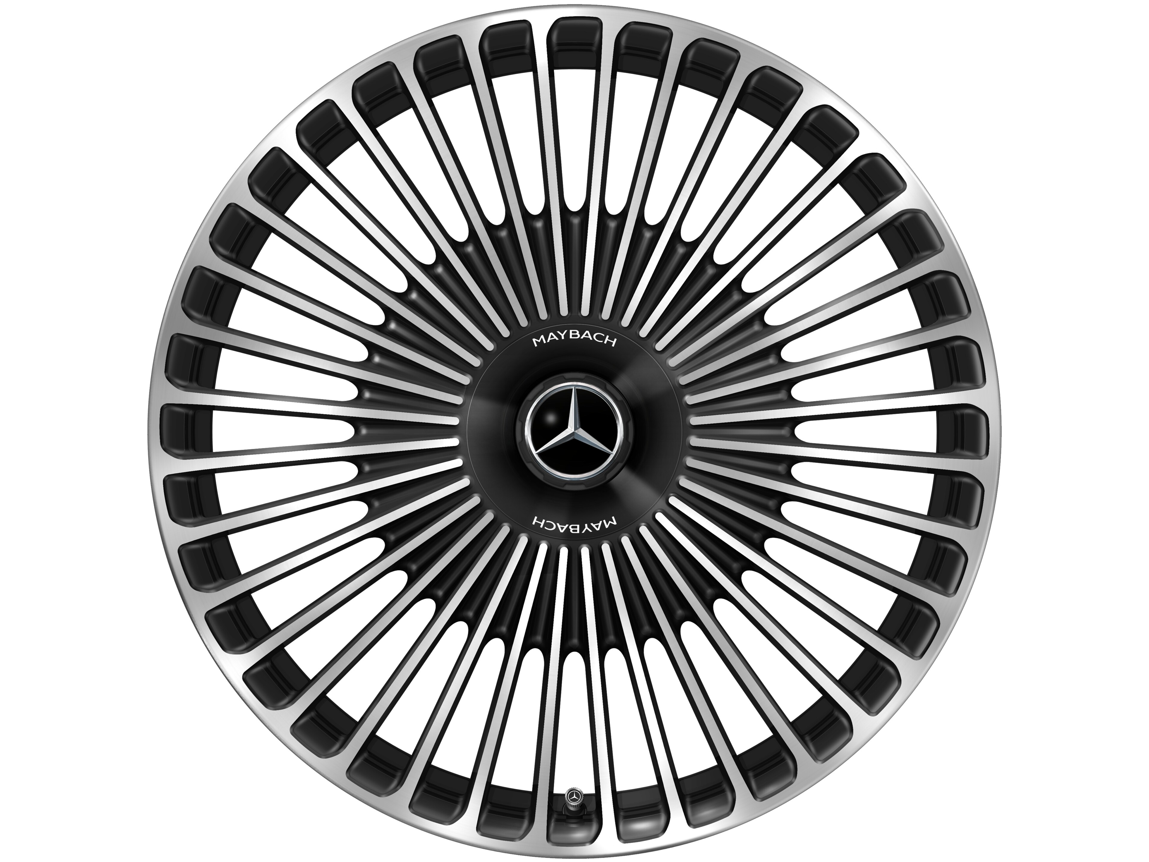 Gesmede AMG-velg met multispaakdesign, 53,3 cm (21 inch) - 9,5 J x 21 ET 56,1, zwart, glanzend gepolijst