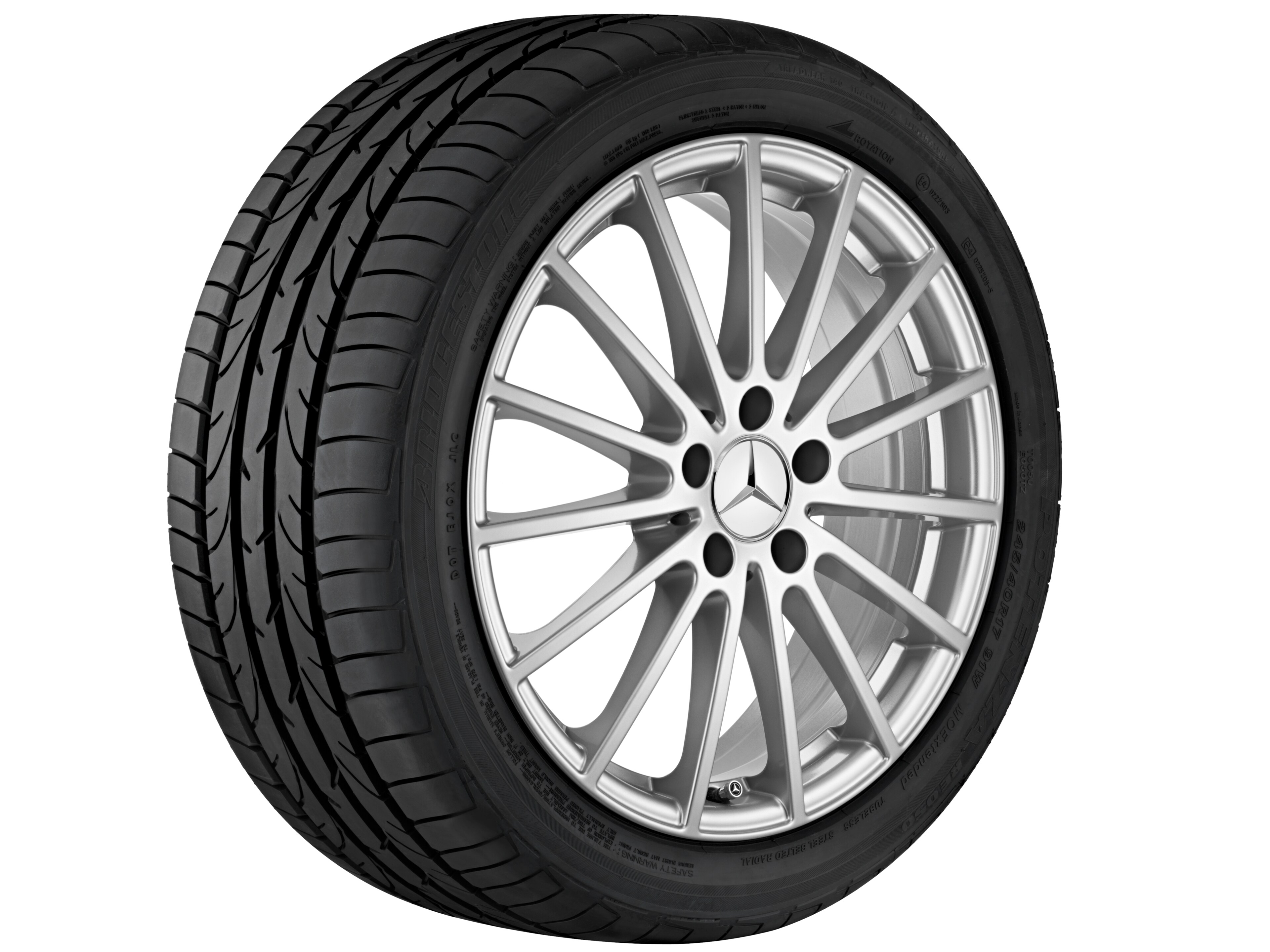 Multispaaks wiel, 45,7 cm (18 inch) - 6,5 J x 18 ET 38, Vanadiumzilver, gespoten
